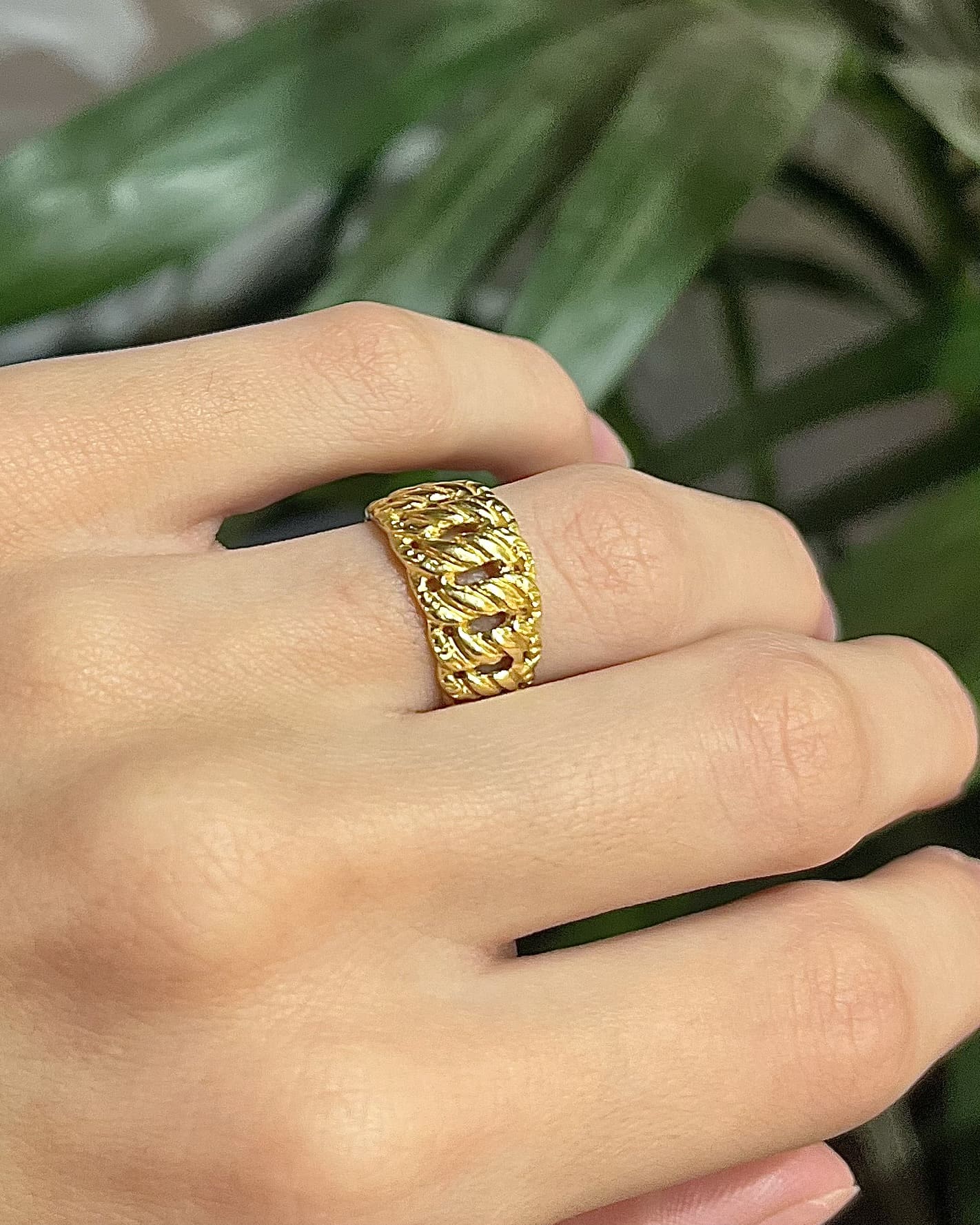 Bague Jonc Tressé Or "Serena"