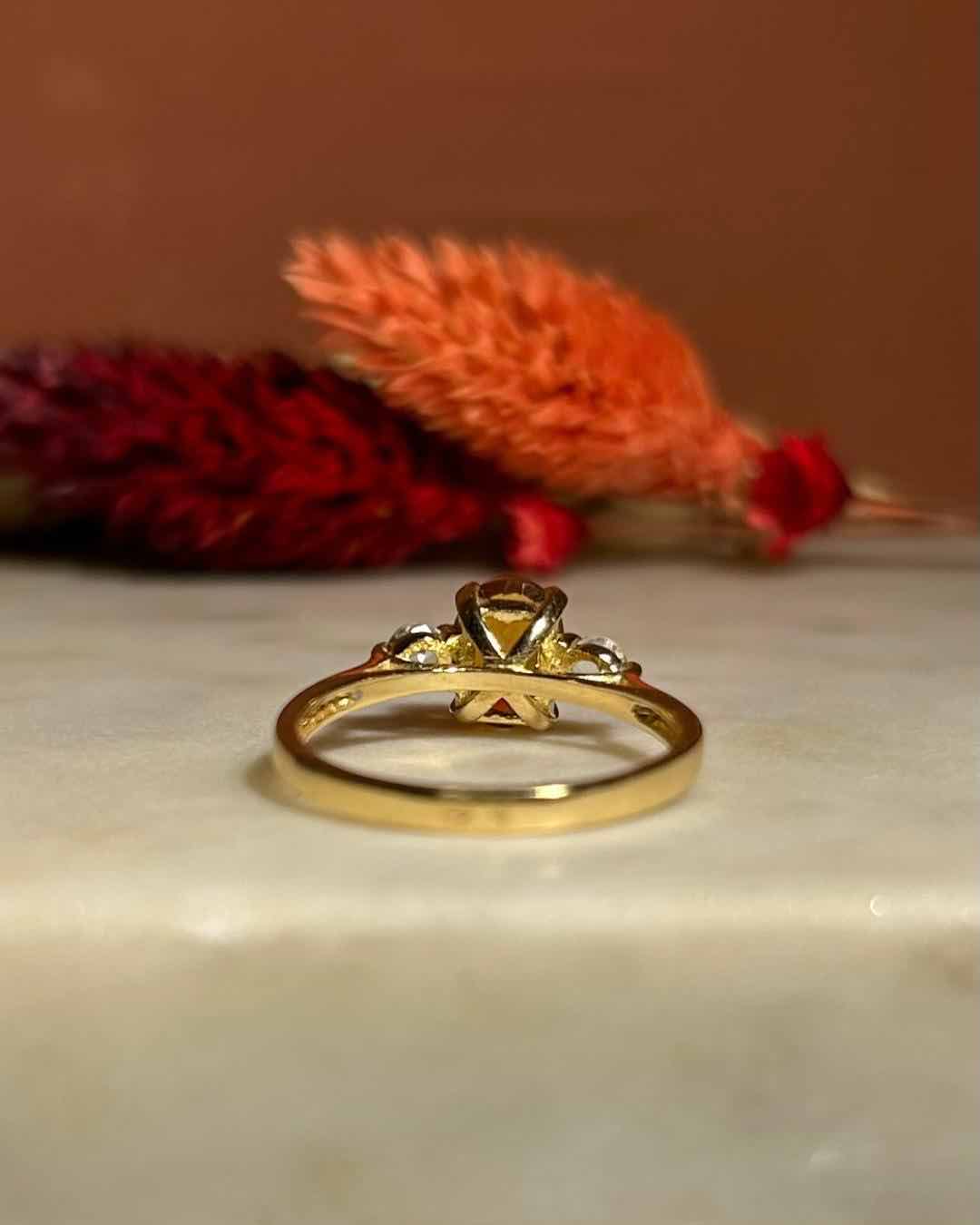 "Louisa" Citrine & Aquamarine Trilogy Ring