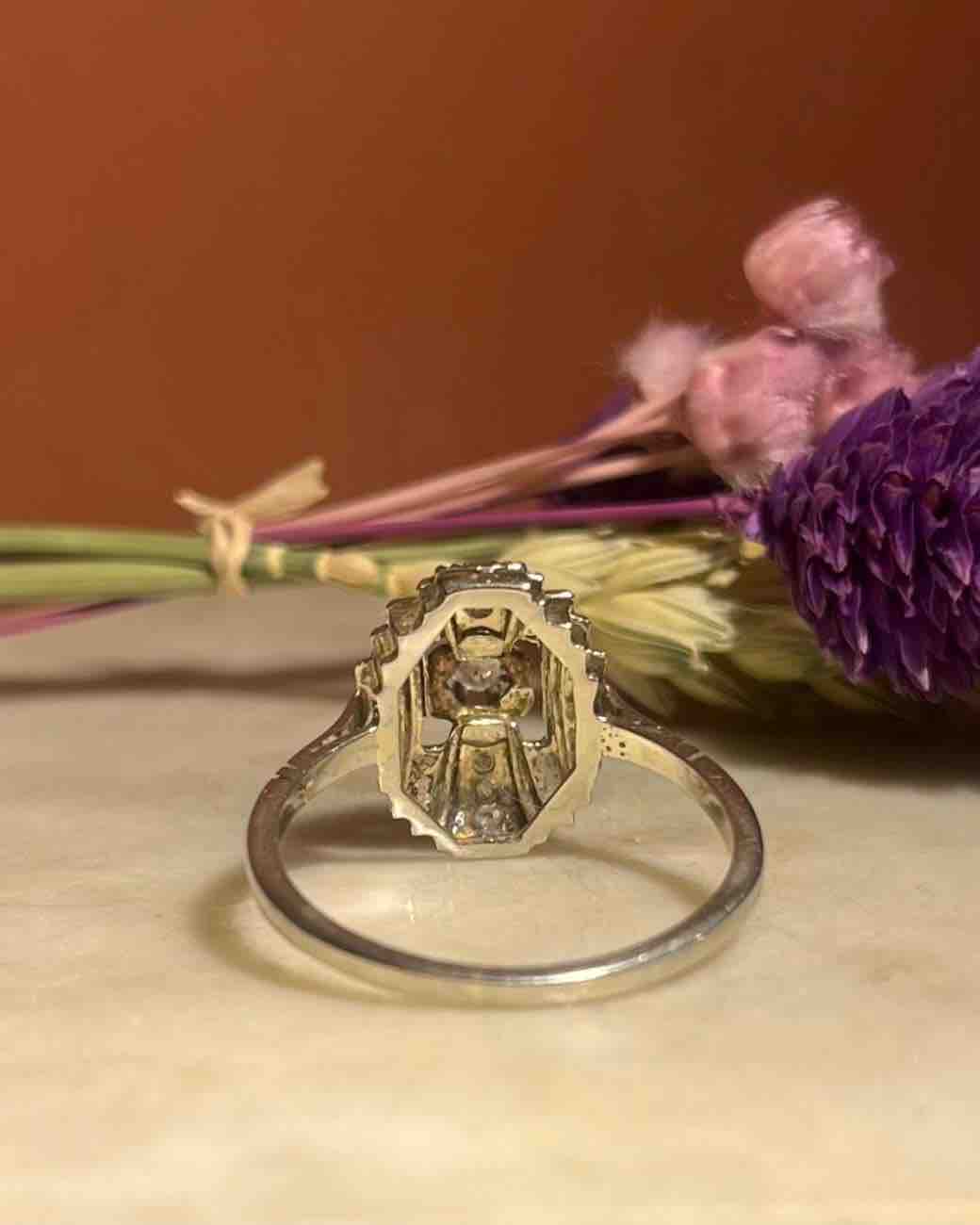 Bague Vintage Art-déco Diamants "Reina"