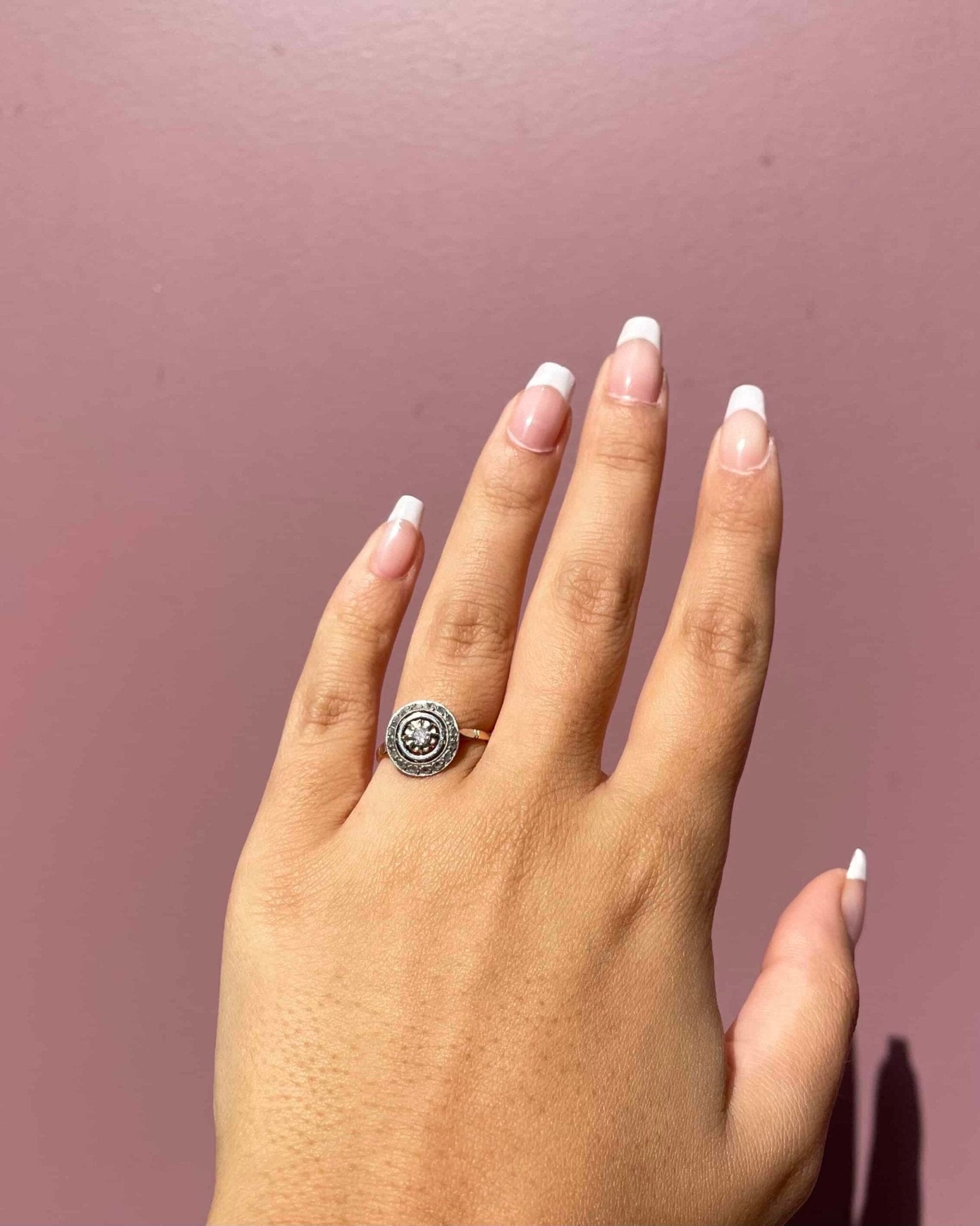 Bague Vintage Art - déco Diamants "Rose" - Elliade Paris