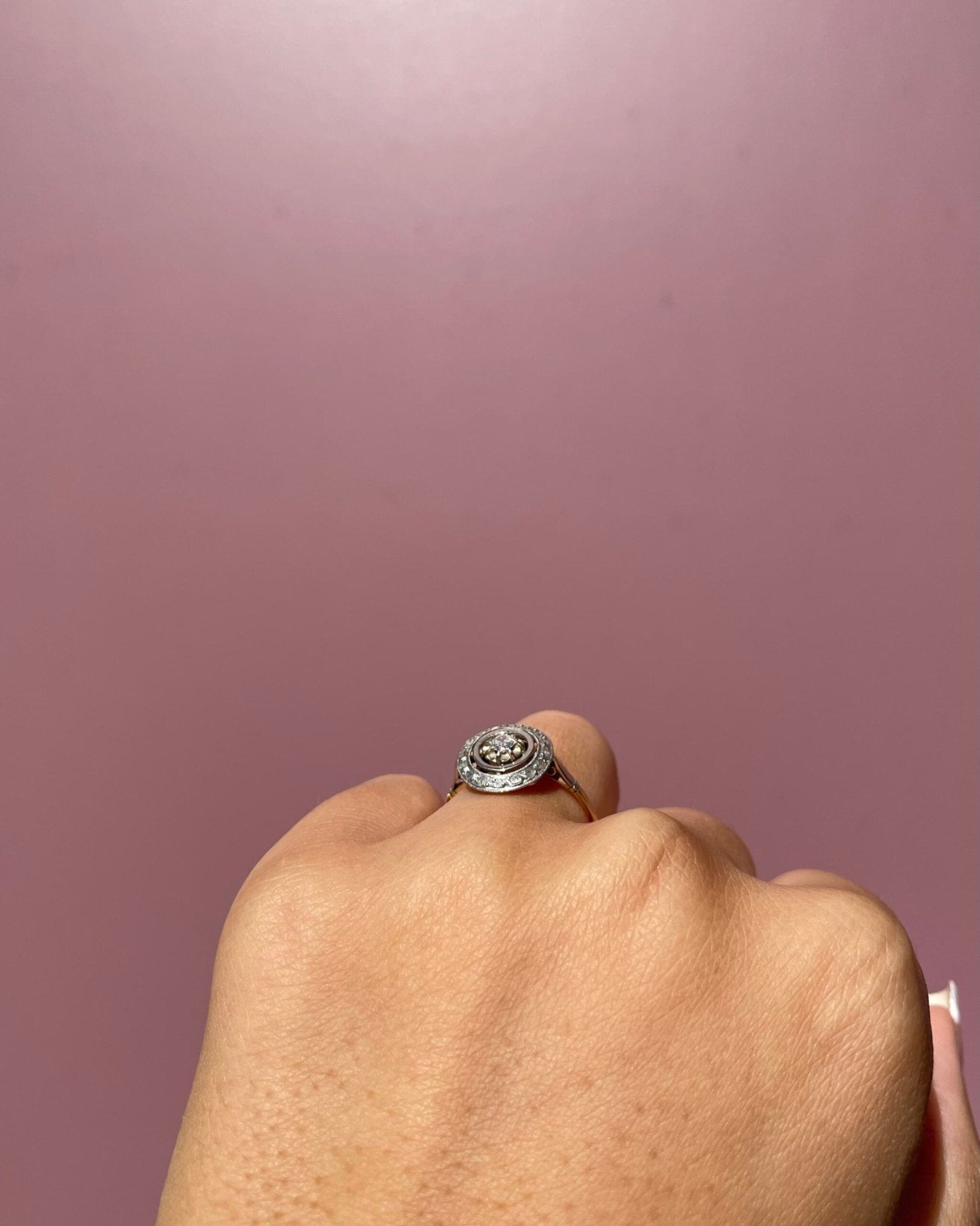 Bague Vintage Art - déco Diamants "Rose" - Elliade Paris