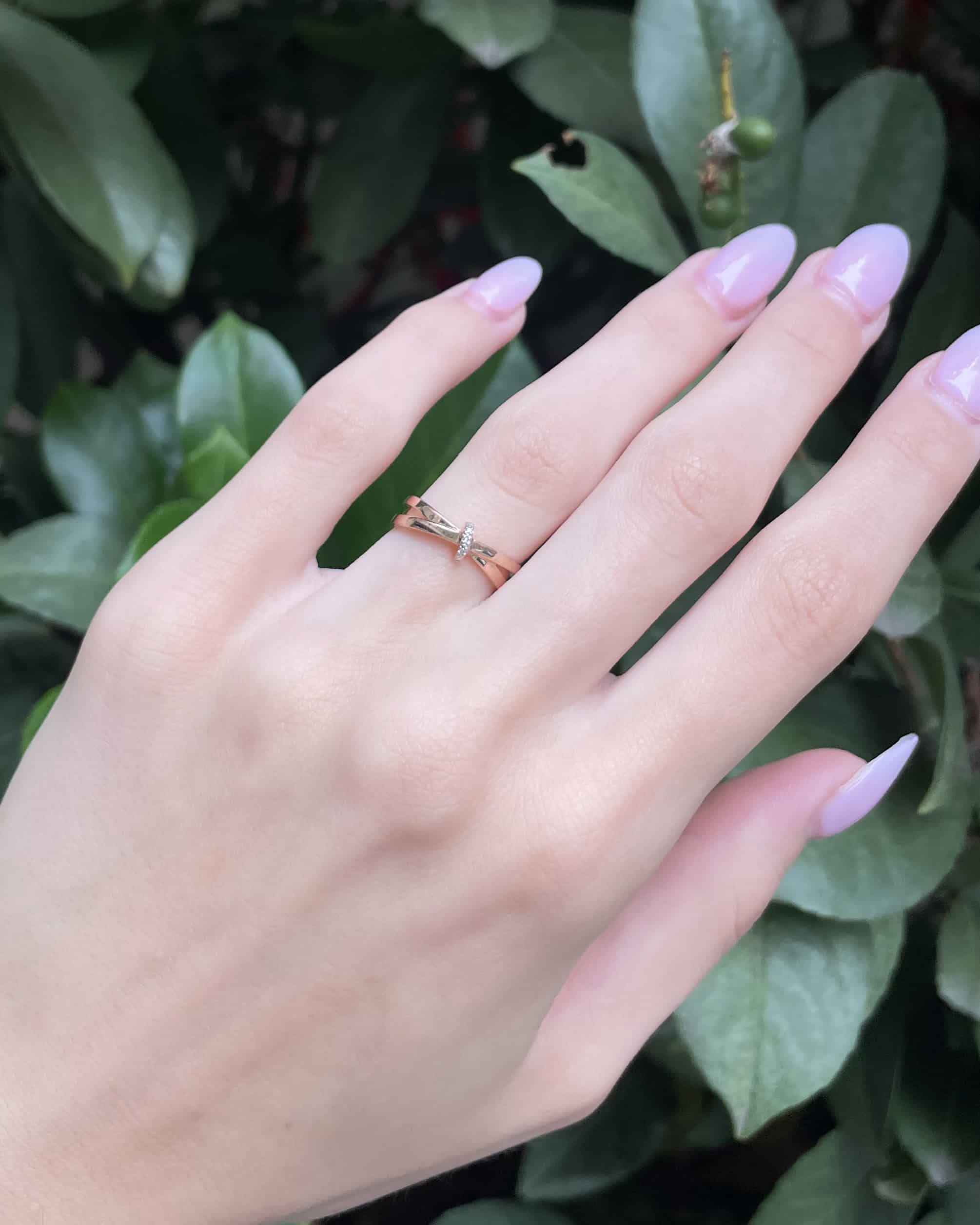 Bague Double Anneau Diamants Vintage "Asaïs"