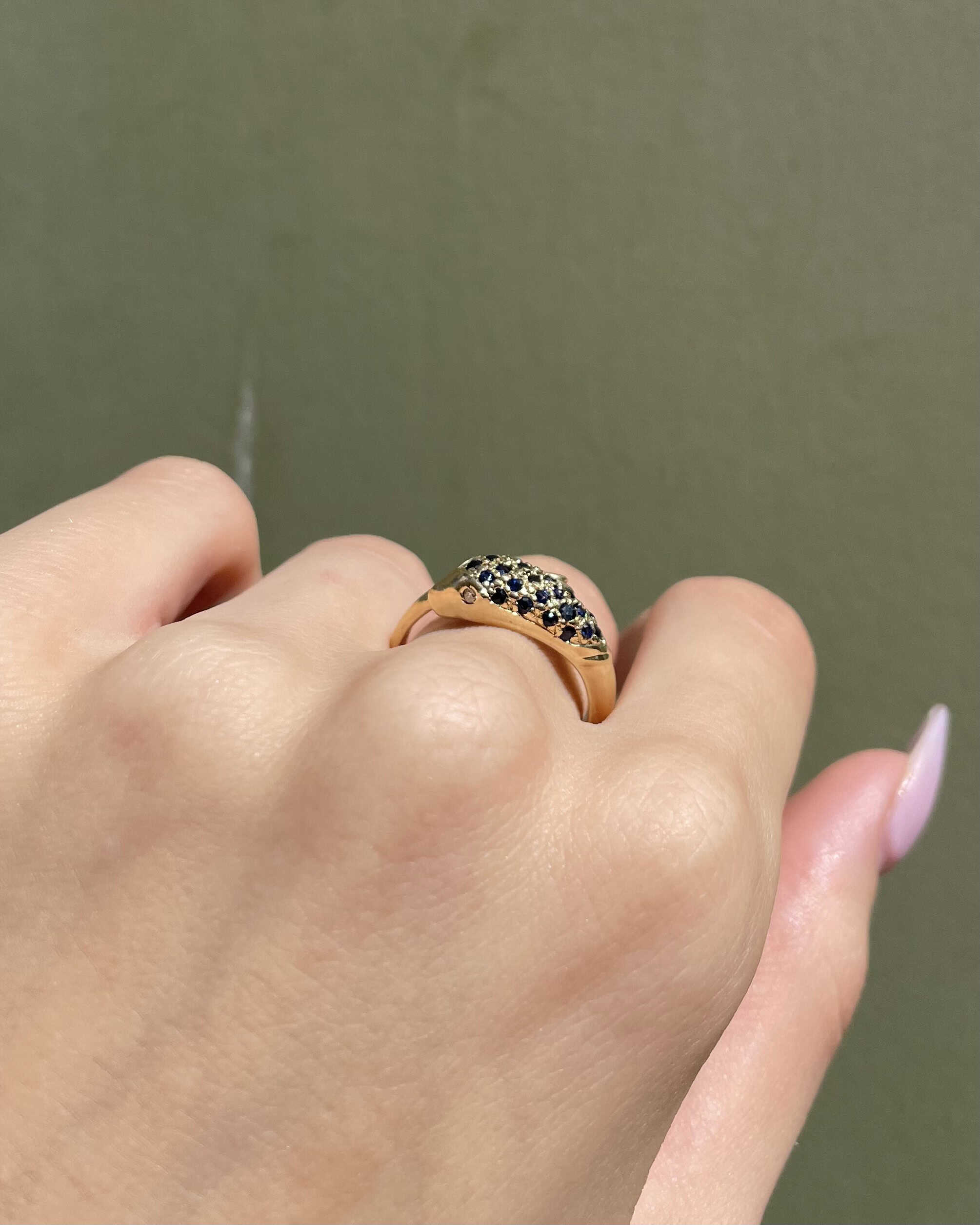Bague Dauphin 24 Saphirs et Diamants "Émmaé"