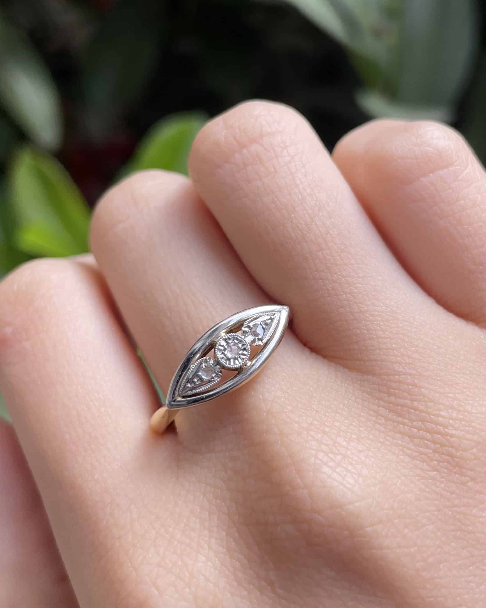 Bague Art déco Diamants Vintage "Linnea"