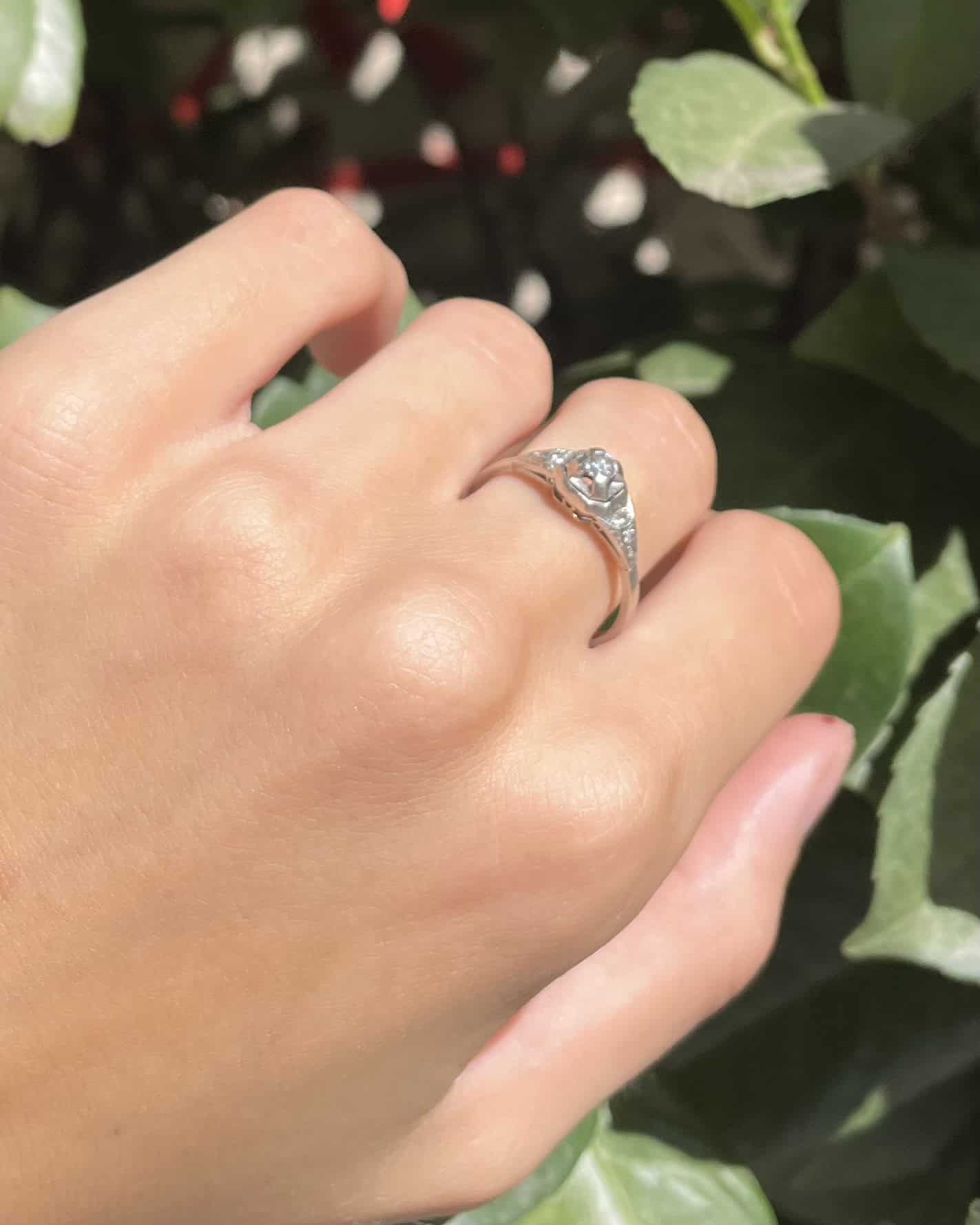 Bague Art-Déco Diamants 0.21 carat "Juniper"