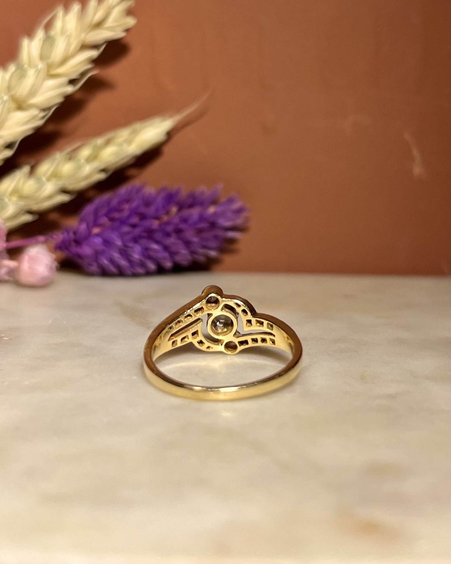Bague Style Art-Déco Diamants "Néma"