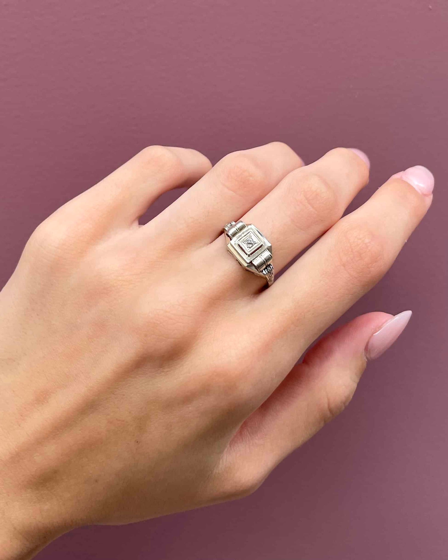 Bague Tank Art Déco Diamant "Odyle"