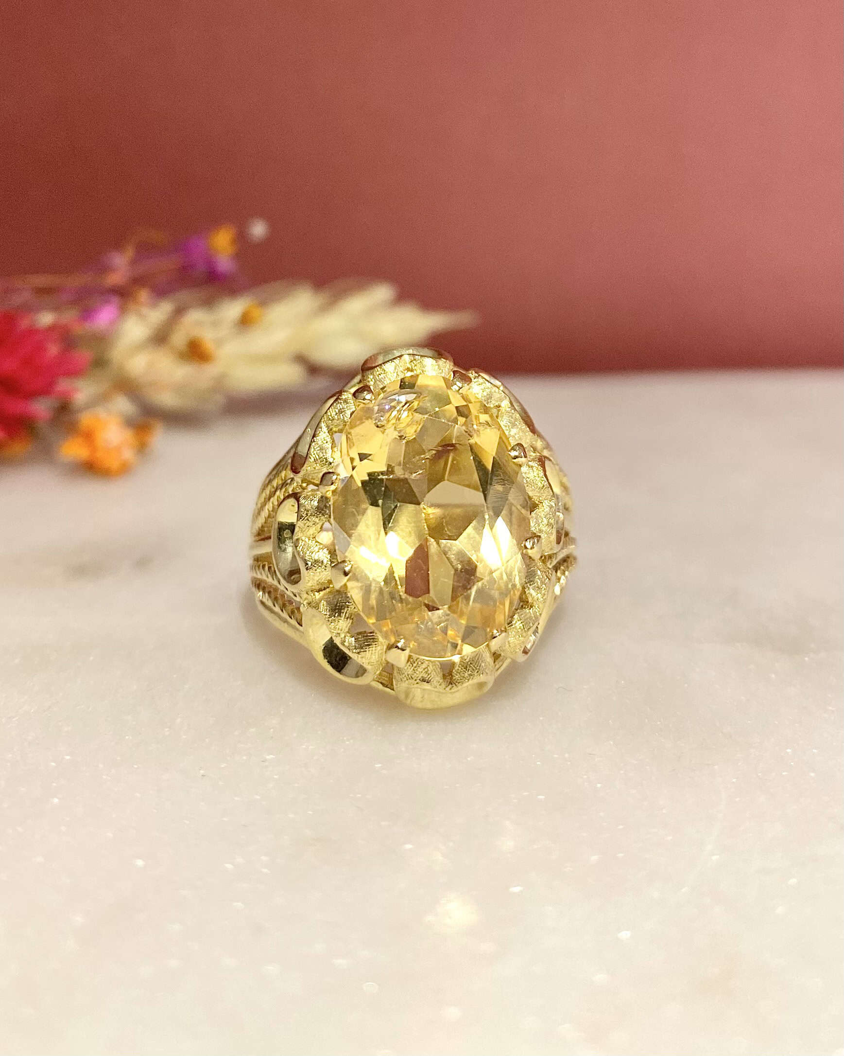 Anillo de cóctel de citrino de 5,50 quilates "Garance"