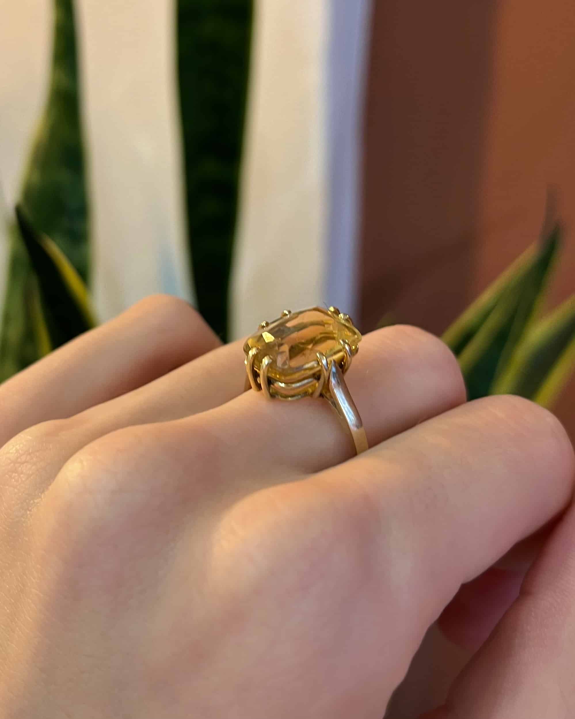 Bague Cocktail Citrine 6.75 Carats "Elenia"