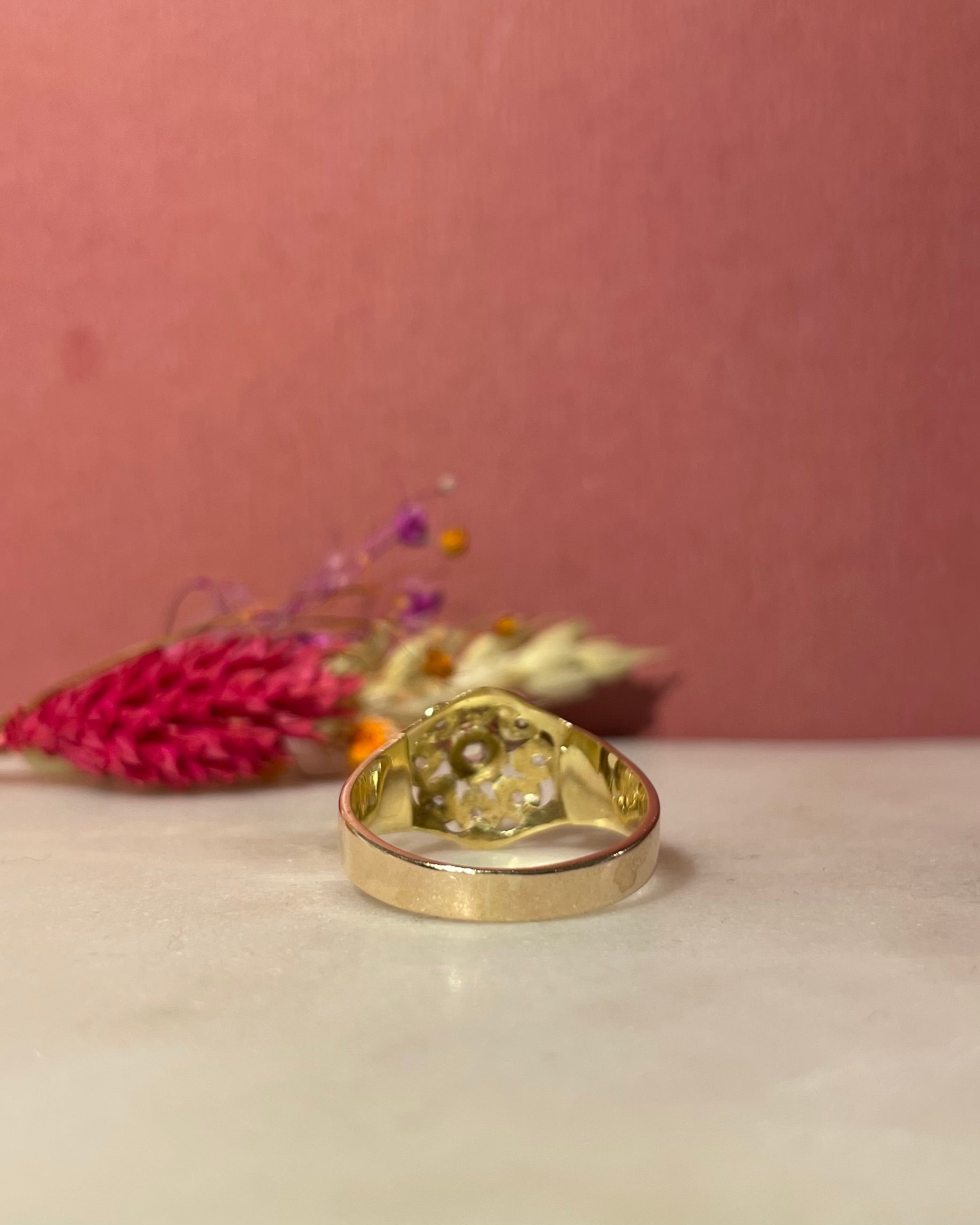 Bague Vintage Art-Déco Fleur Diamants "Léonie"
