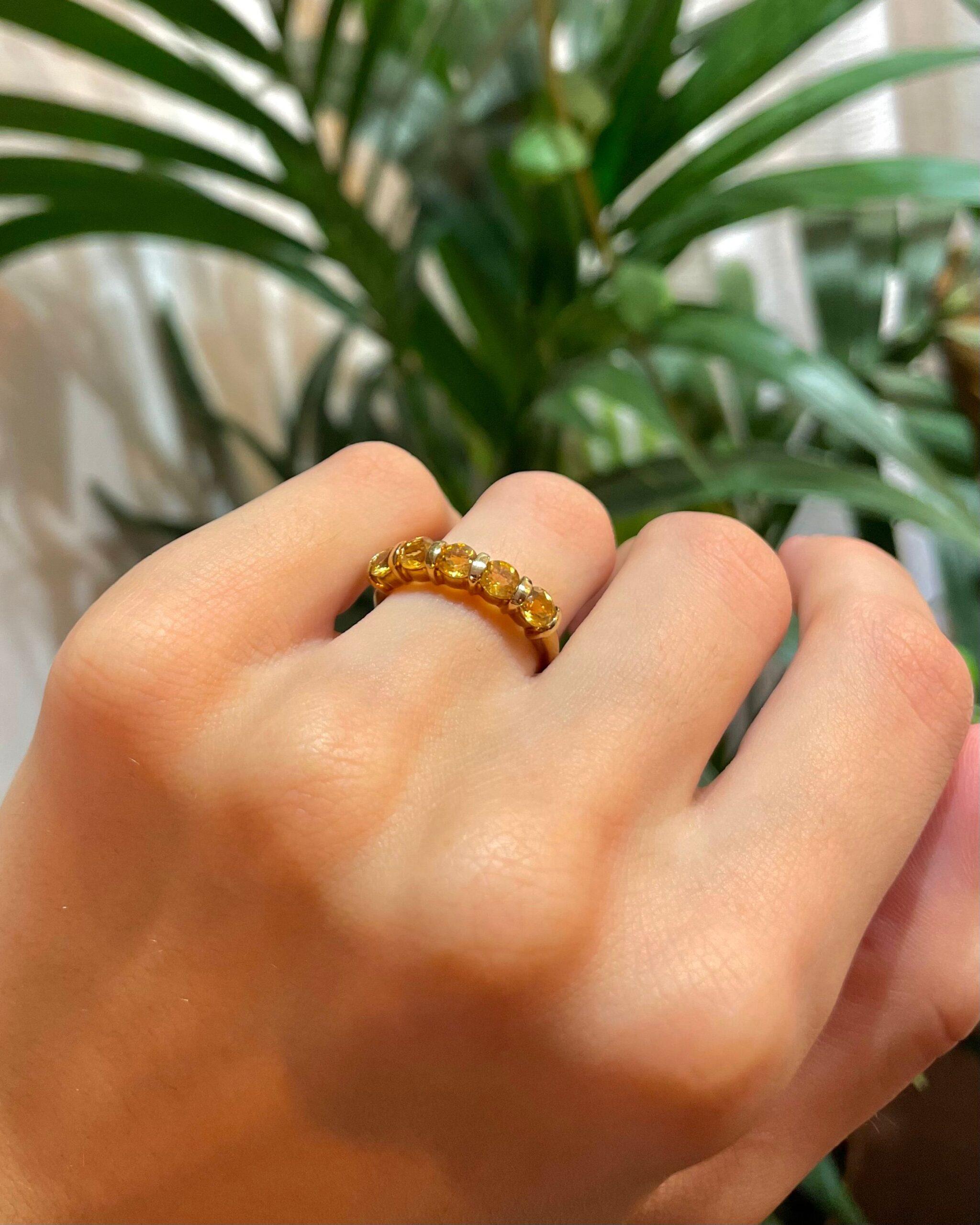 Bague Rivière Citrines 1.15 Carat "Joy"