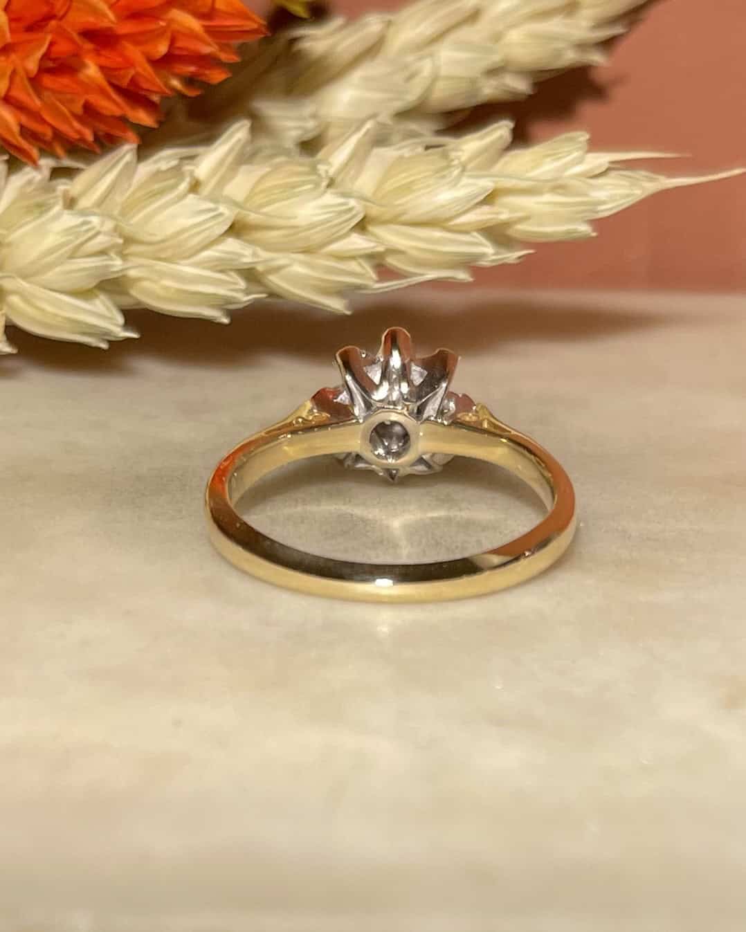 Bague Marguerite 9 Diamants 0.34 carat "Scarlette" - Elliade Paris