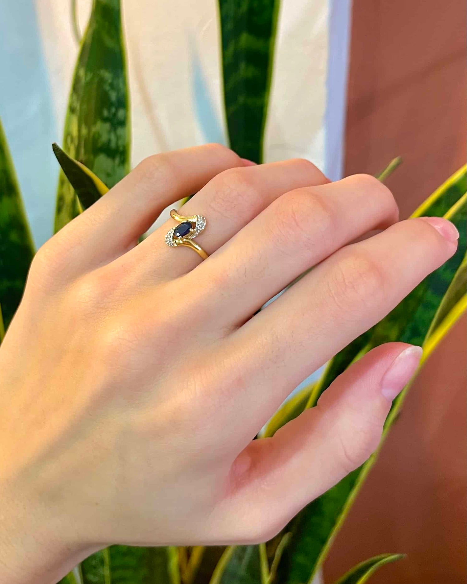 Bague Marquise Saphir & Diamants "Antonia"