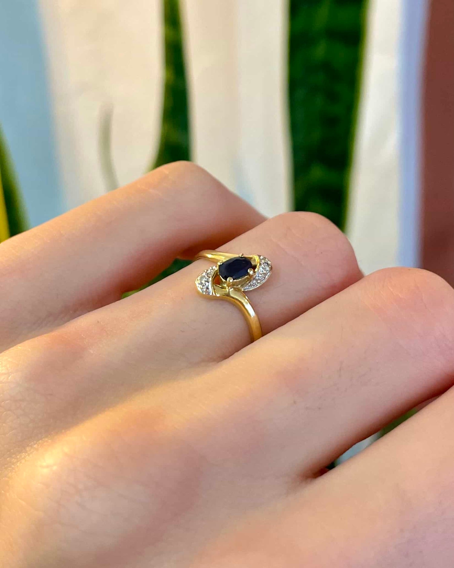 Bague Marquise Saphir & Diamants "Antonia"