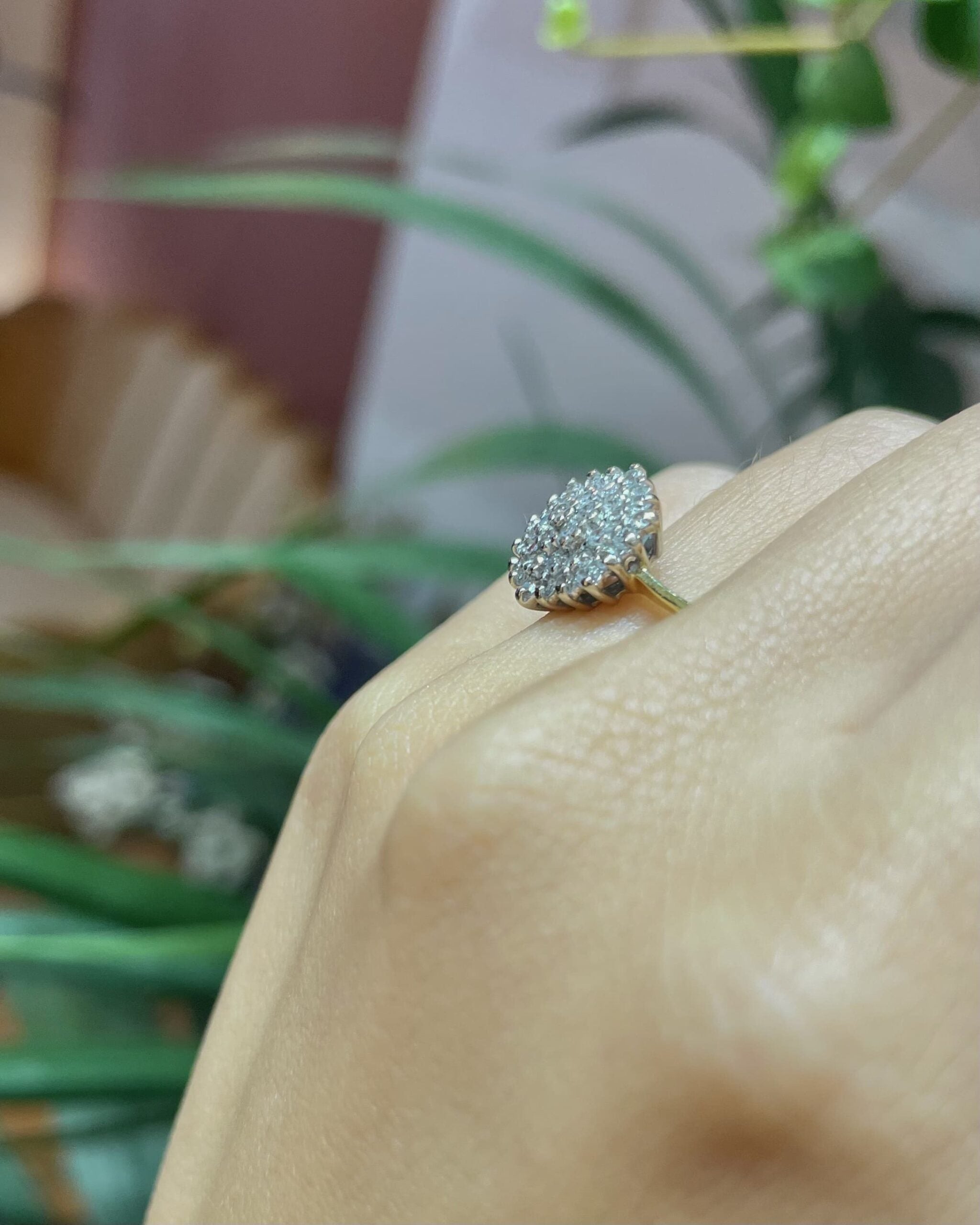 "Estelle" 37 Diamond Daisy Ring
