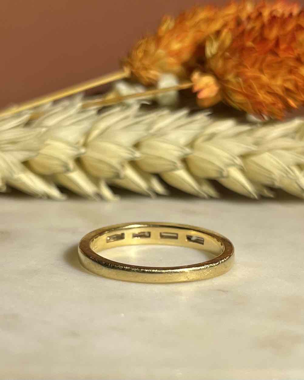 Demi Alliance Diamants baguettes et ronds "Léna"
