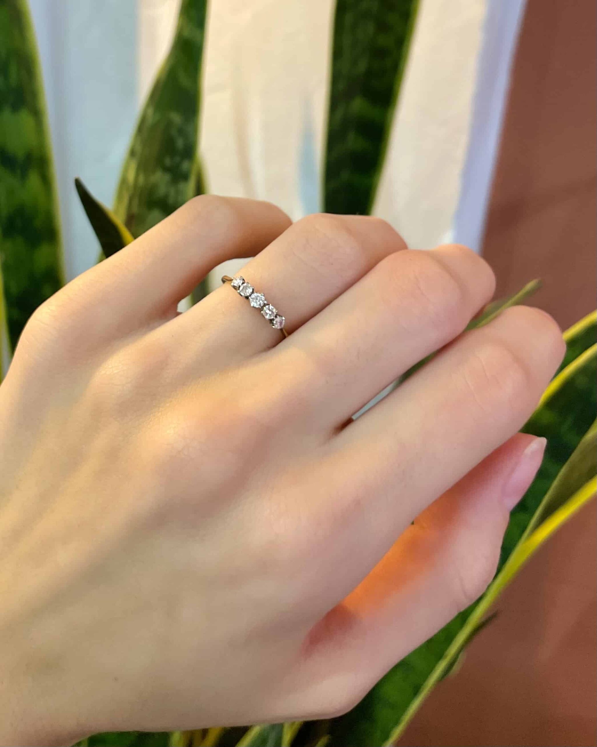 0.30 carat "Raven" Diamond River Ring