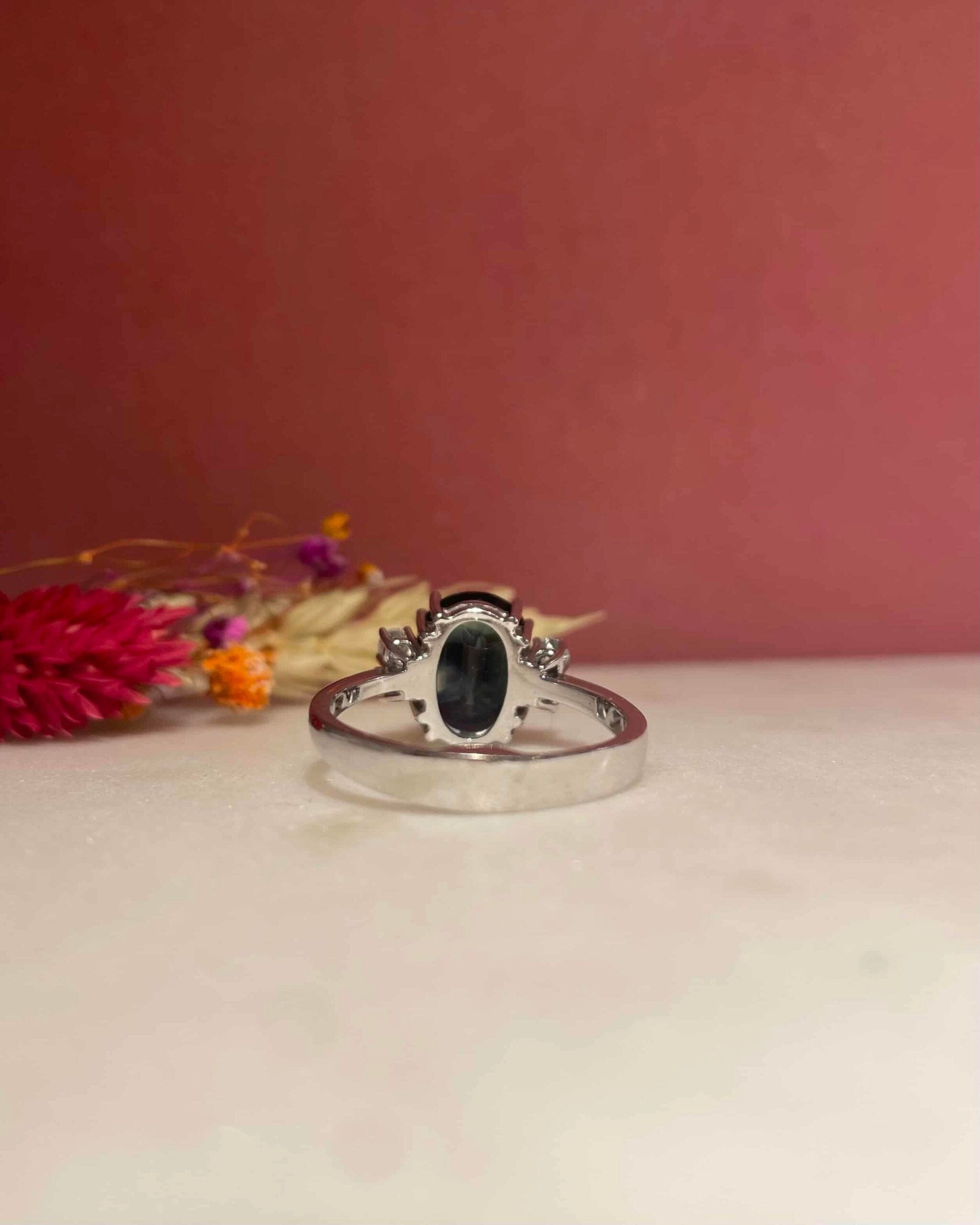Bague Trilogie Saphir 3 carats & Diamants "Eva"