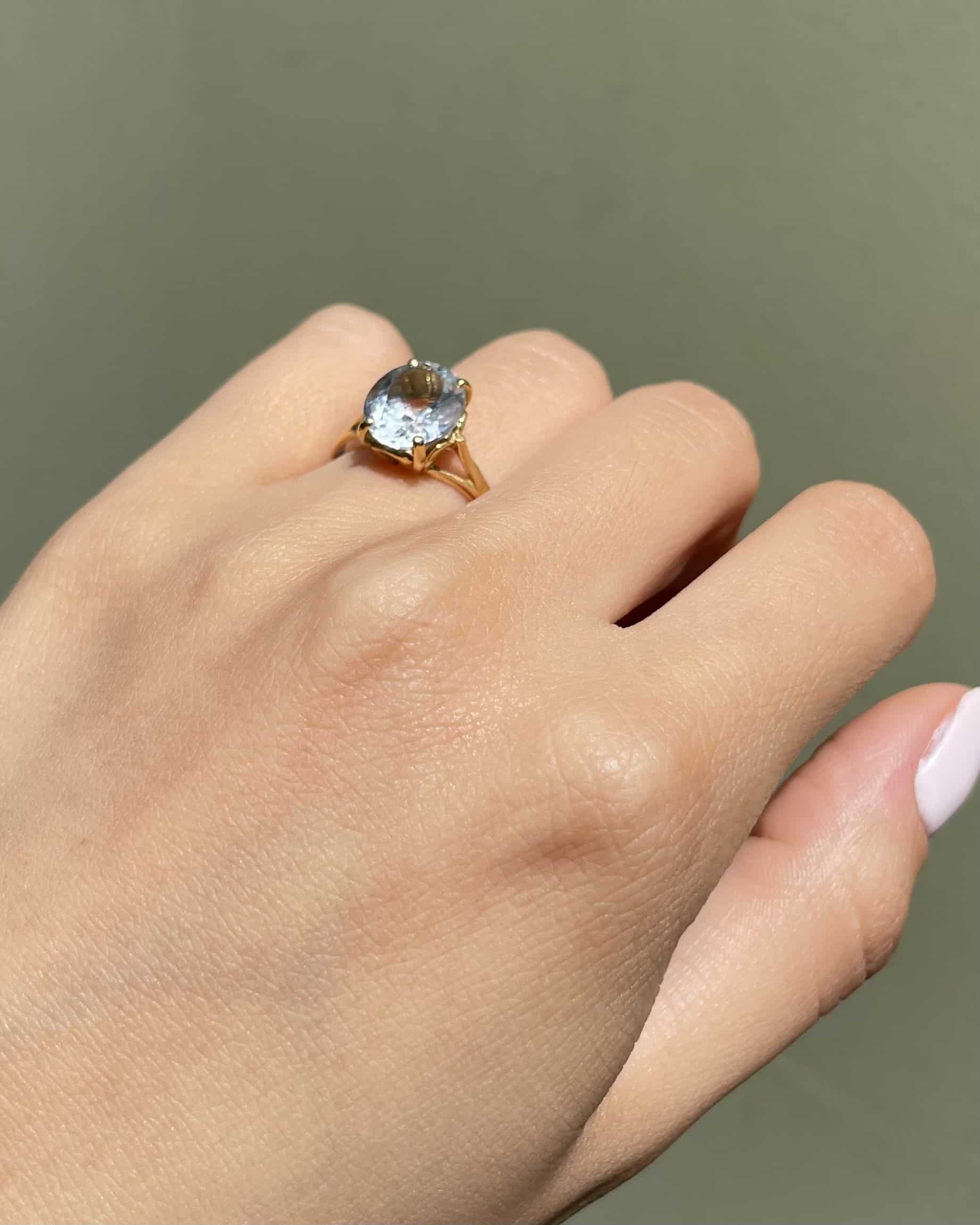 Bague Cocktail Aigue-Marine 2.20 Carats "Julianne"