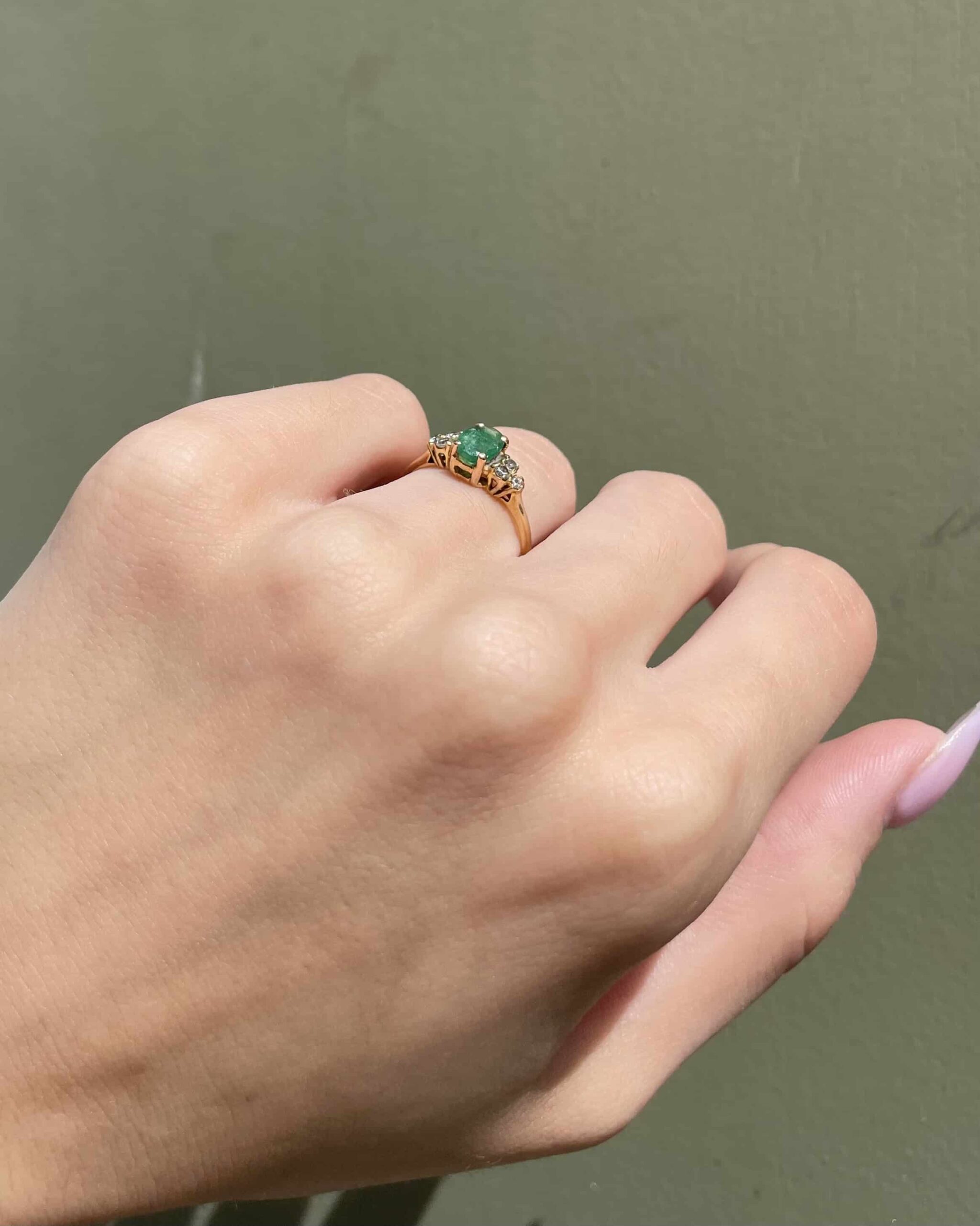 Bague Trilogie Emeraude & Diamants "Luciana"