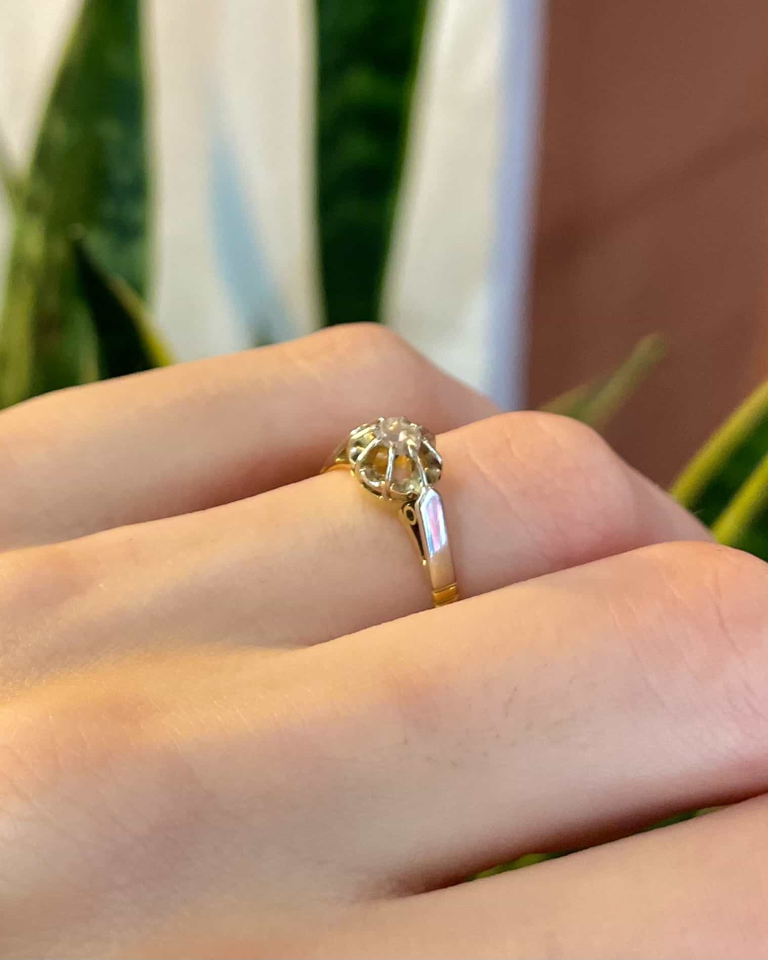 Bague Art-Déco Vintage Diamant "Quincy"