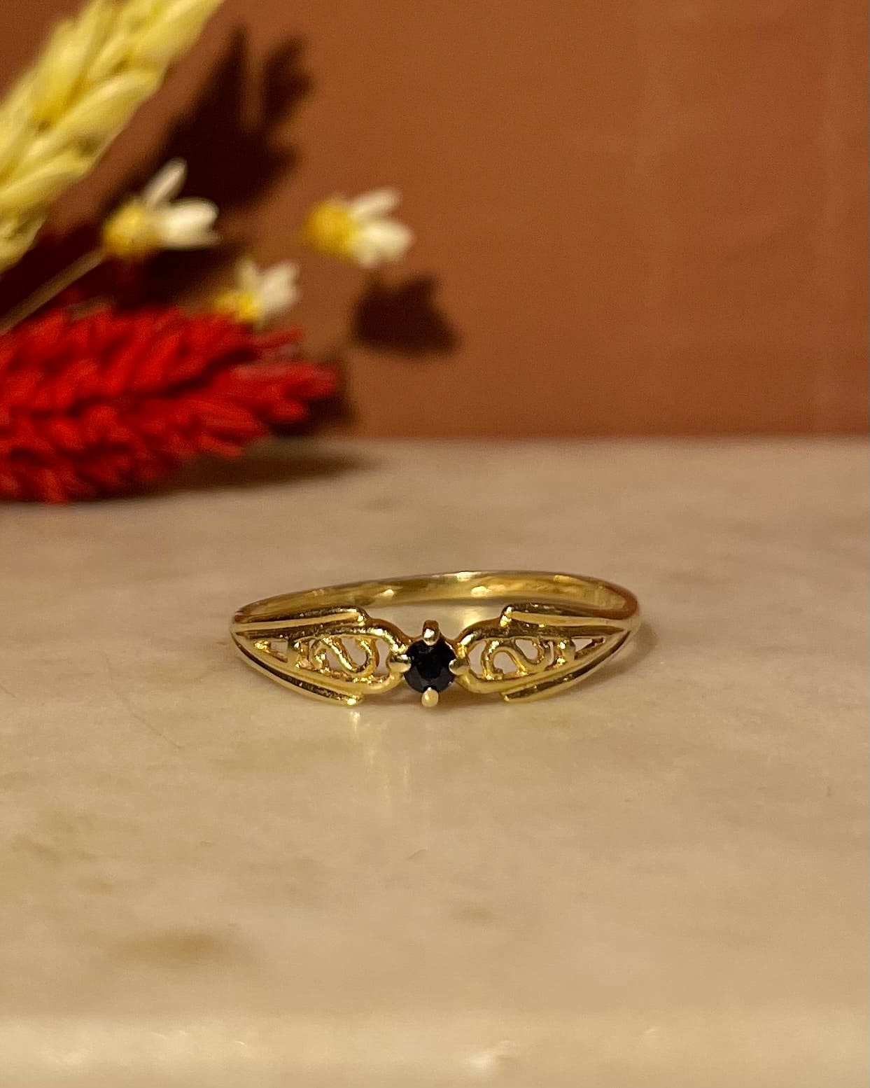 "Ronnie" Sapphire Bangle Ring