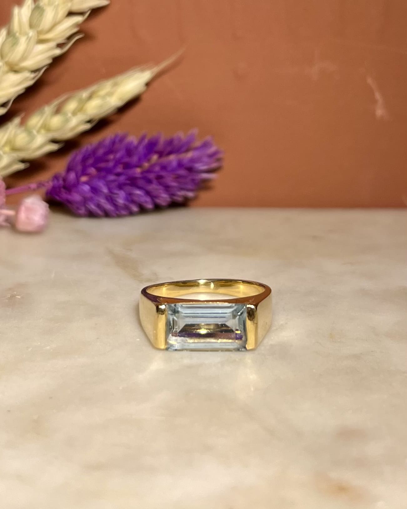 Aquamarine Signet Ring "Athens"