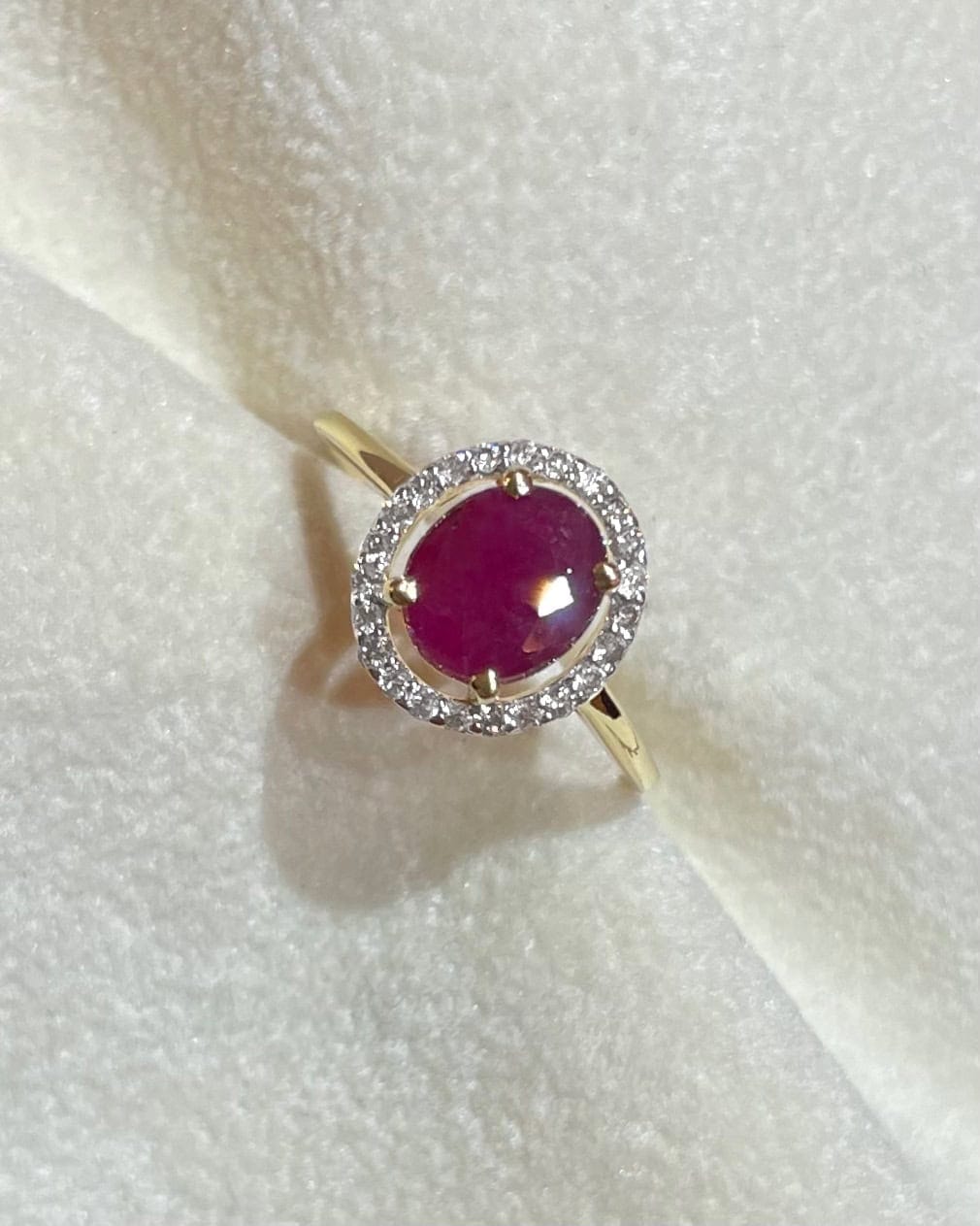 Bague Style Art-Déco Rubis 1.45 carat & Diamants "Karmen" - Elliade Paris