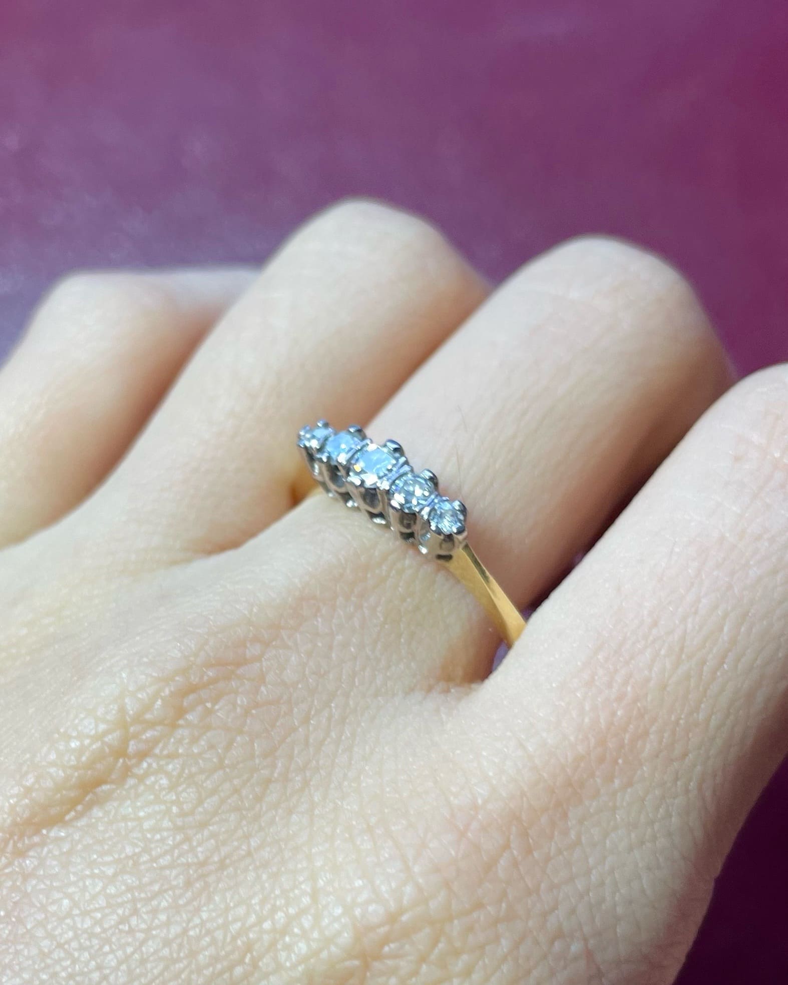 Bague Rivière 5 Diamants "Christa"