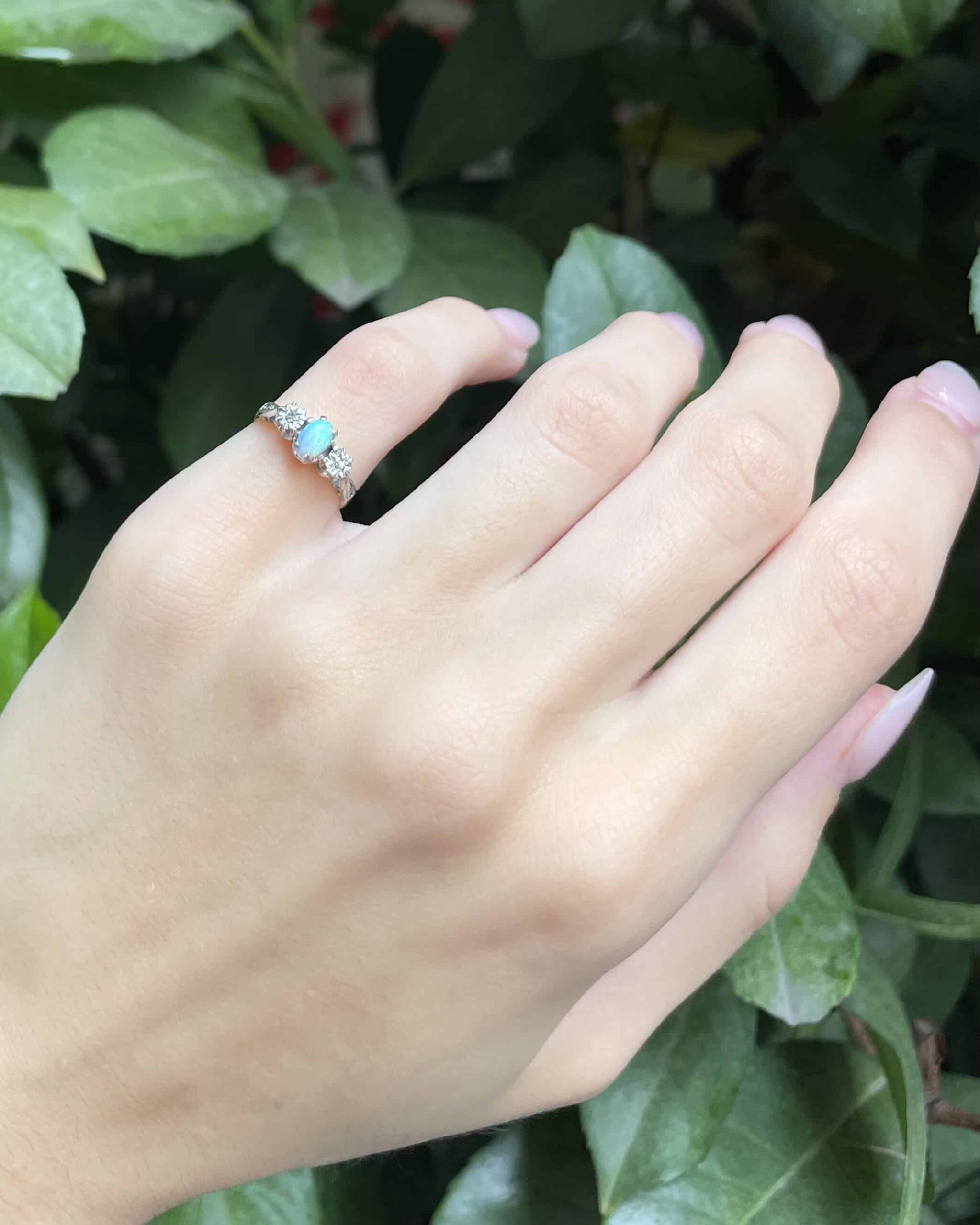 Opal & Diamond Trilogy Ring "Tanaïs"