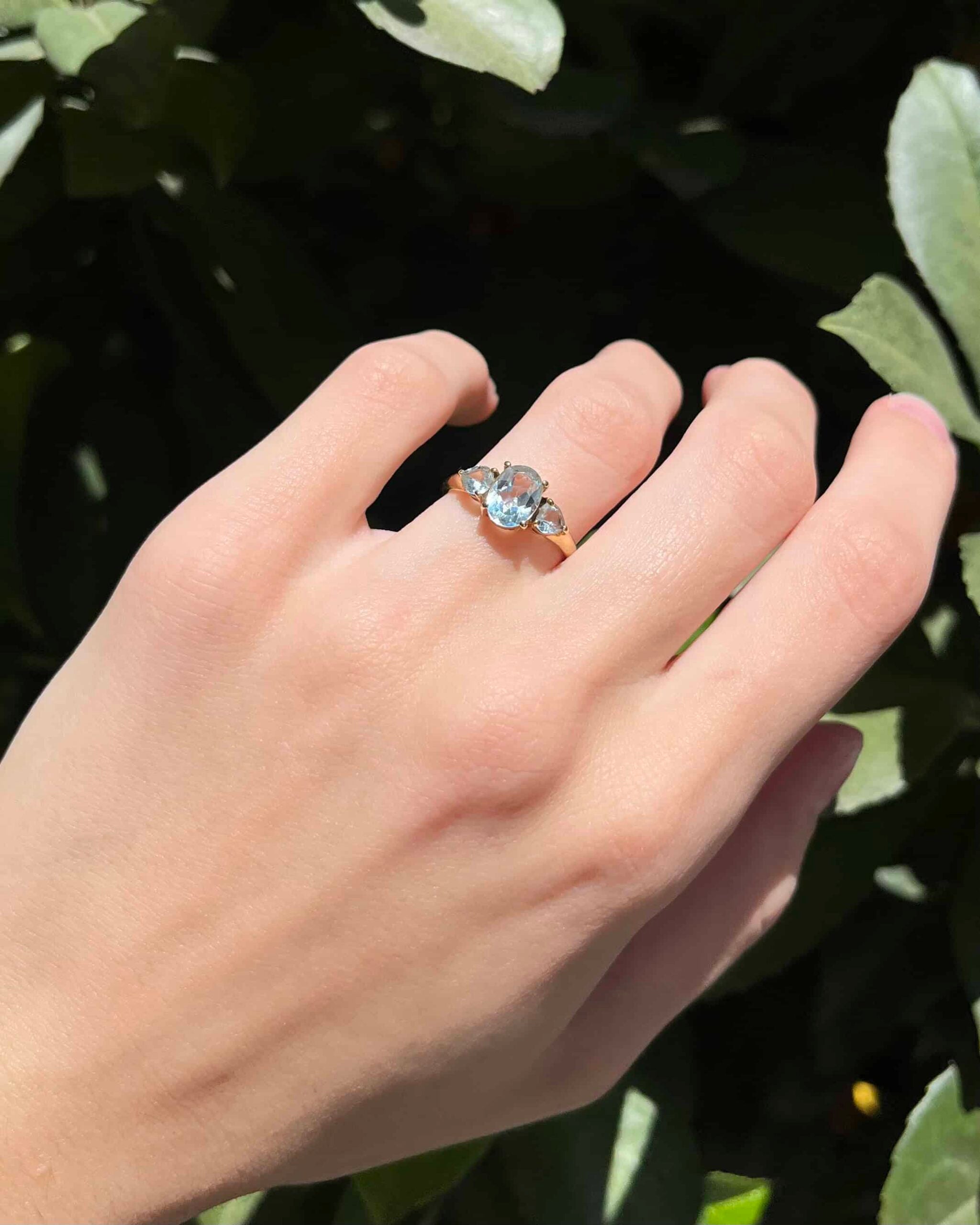 "Nalani" 1.75 carat Topaz Trilogy Ring