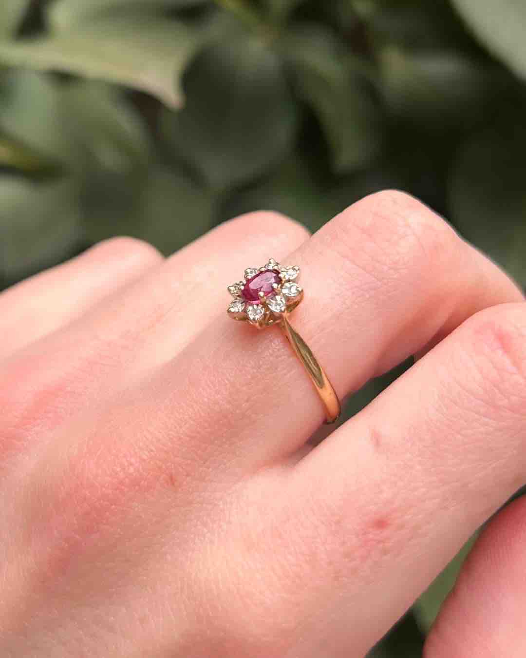 Bague Marguerite Rubis & Diamants "Sorya"