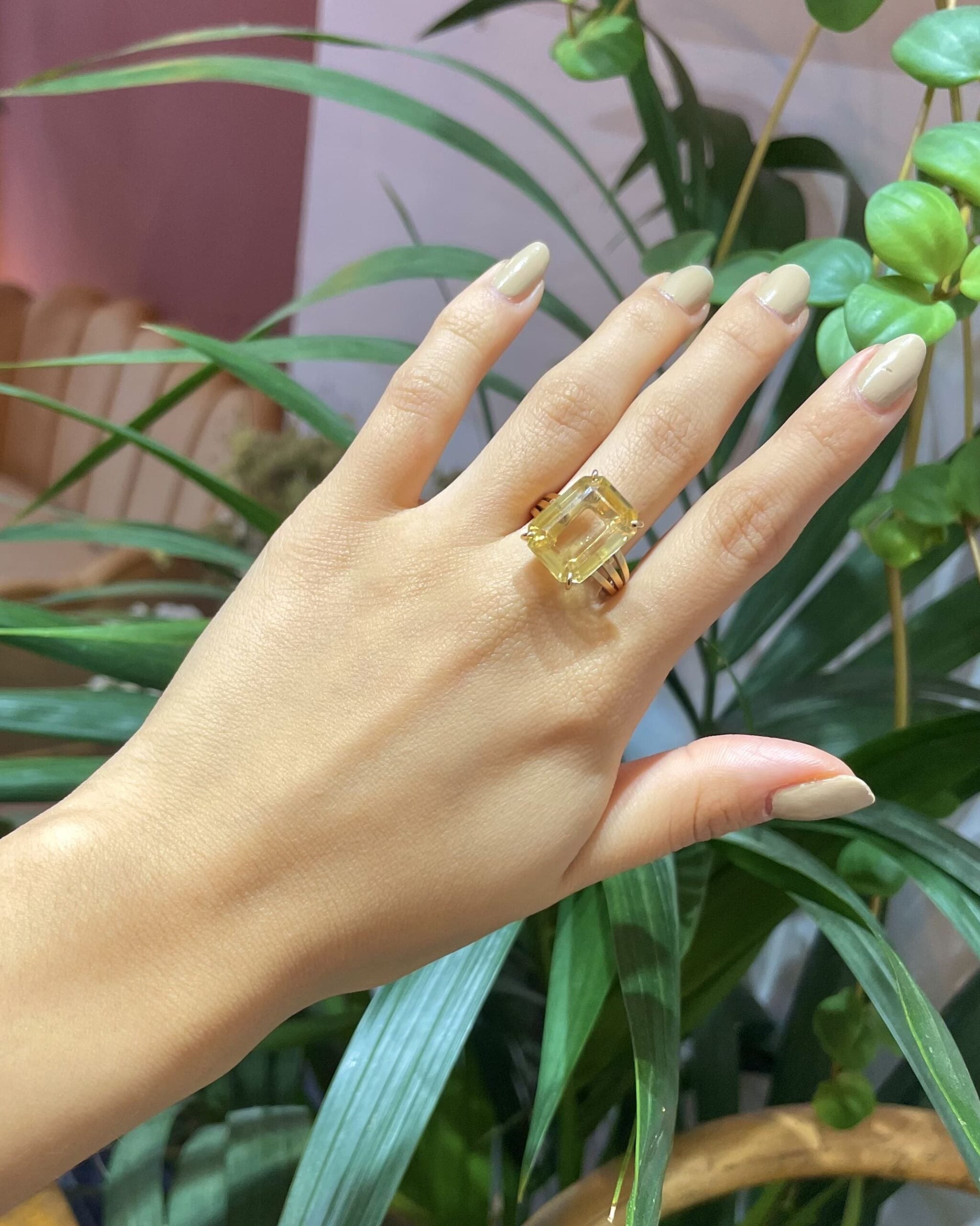 Citrine Cocktail Ring 10.30 Carats “Willow”