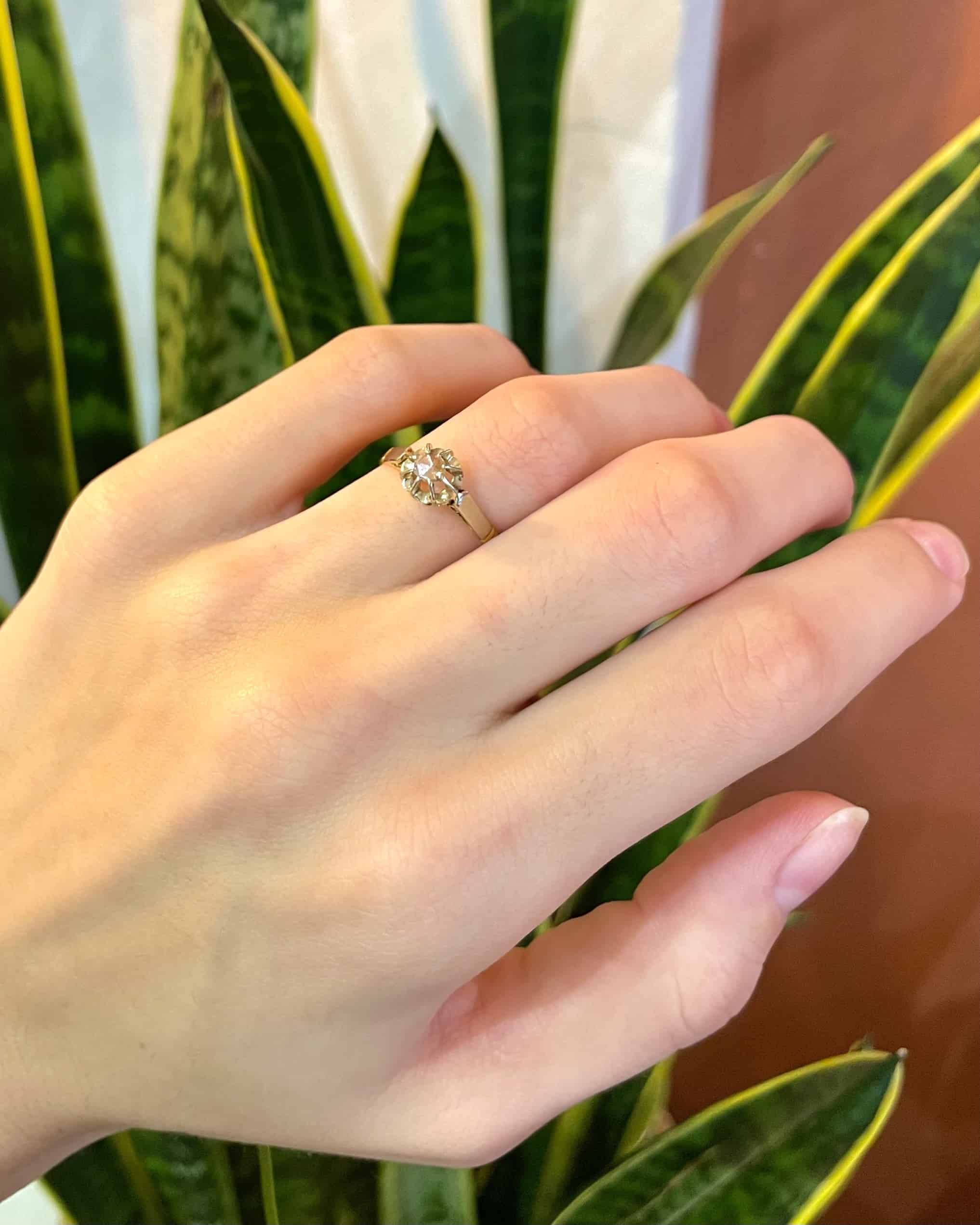 Bague Art-Déco Vintage Diamant "Quincy"