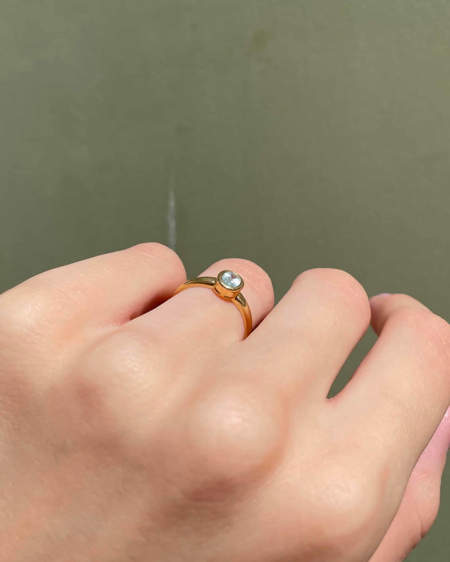 Bague Solitaire Aigue-Marine 0.35 carat "Kimia"