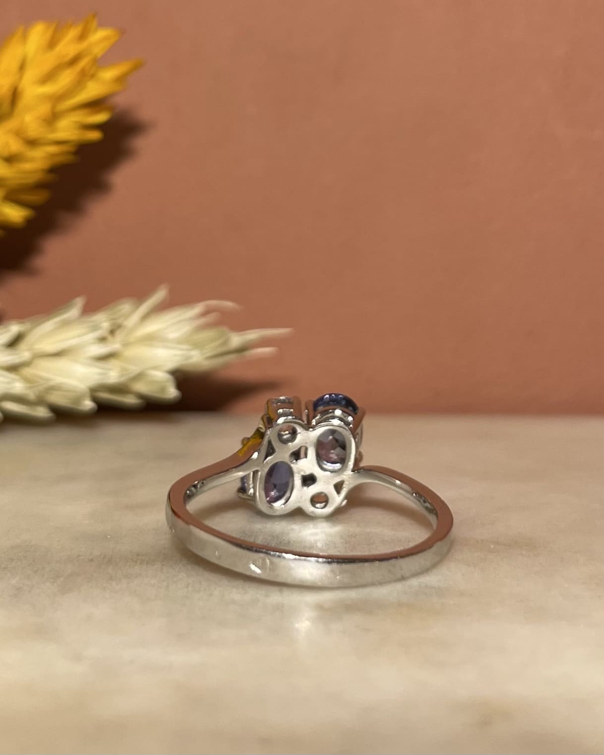 Bague Toi & Moi Saphirs 1.20 carat et diamants "Constantina"