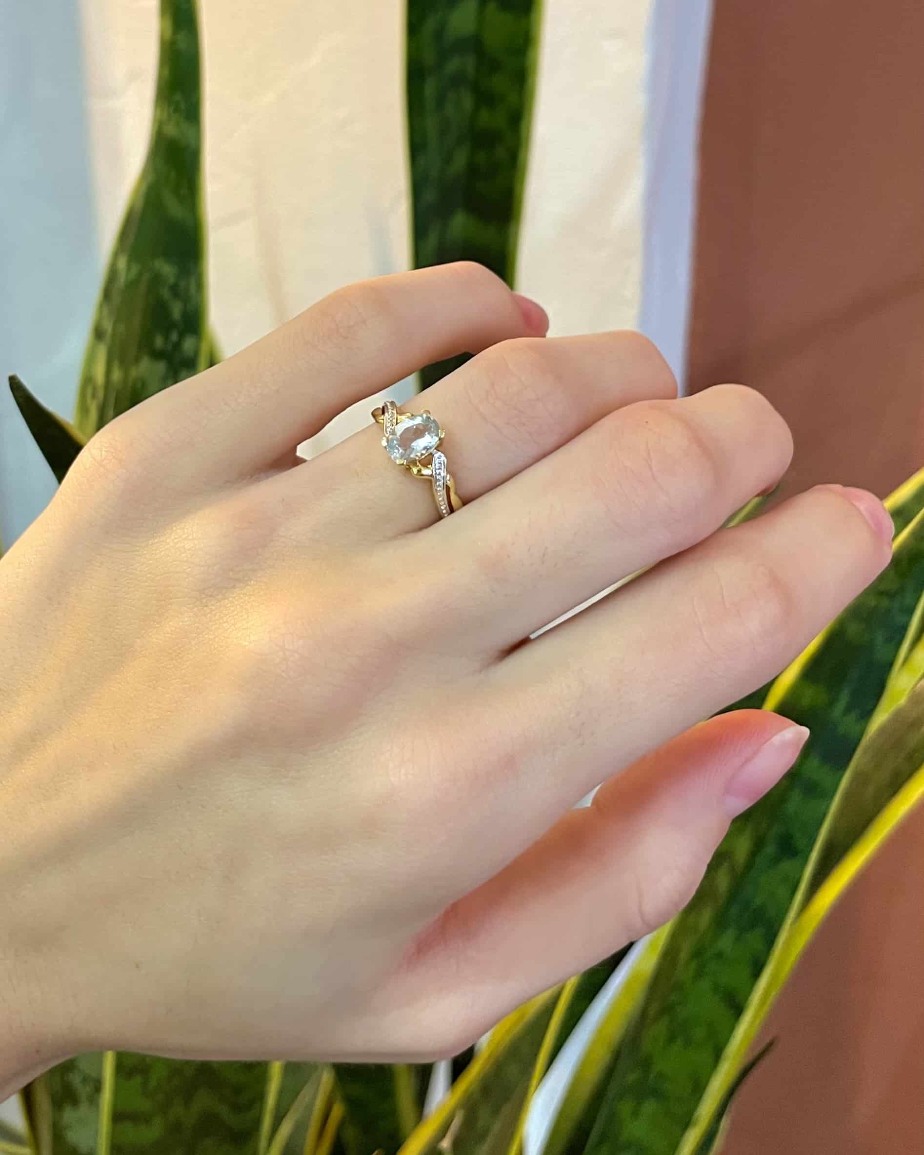 Bague Solitaire Topaze "Ezra"