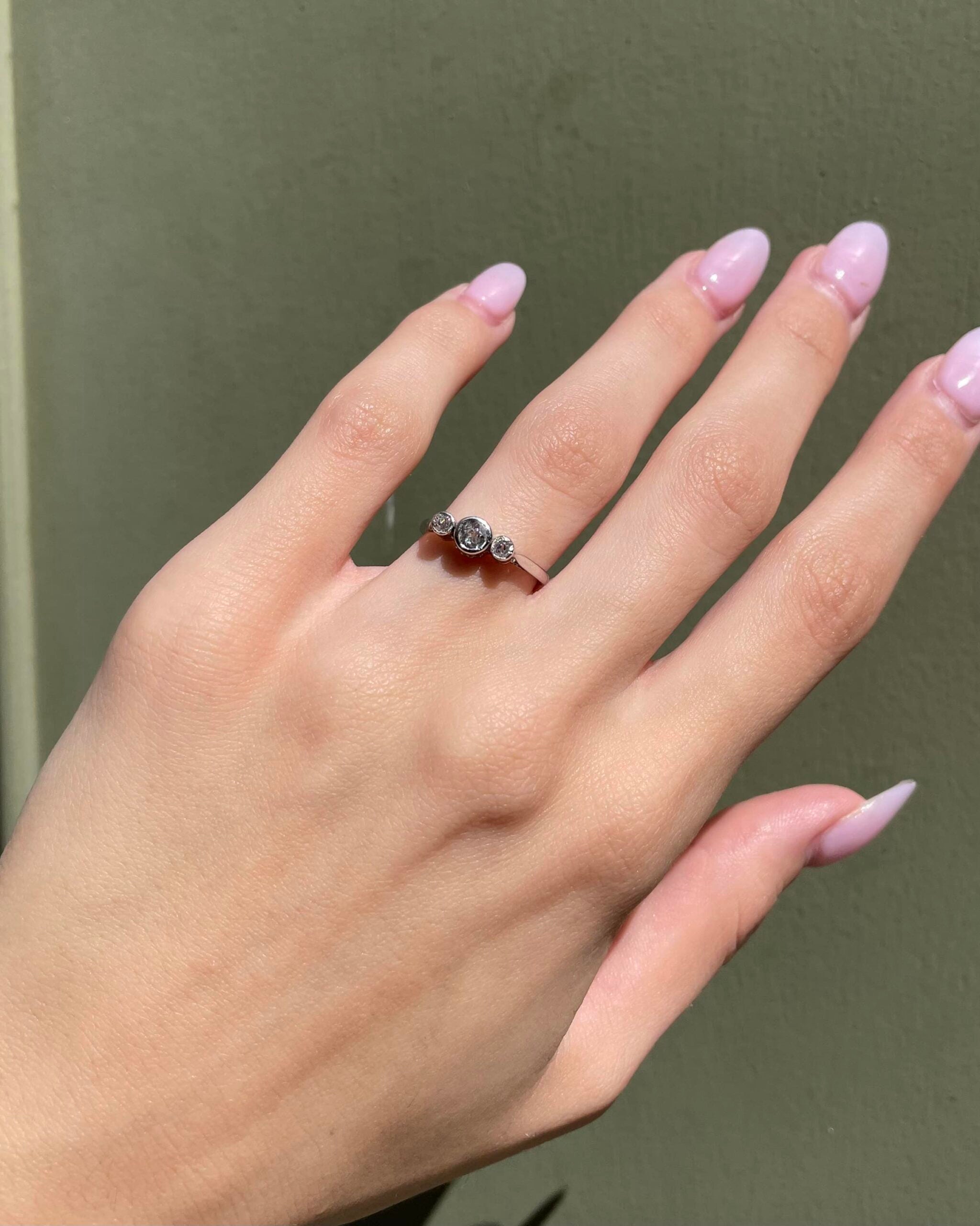 "Laure" 0.30 carat Diamond Trilogy Ring