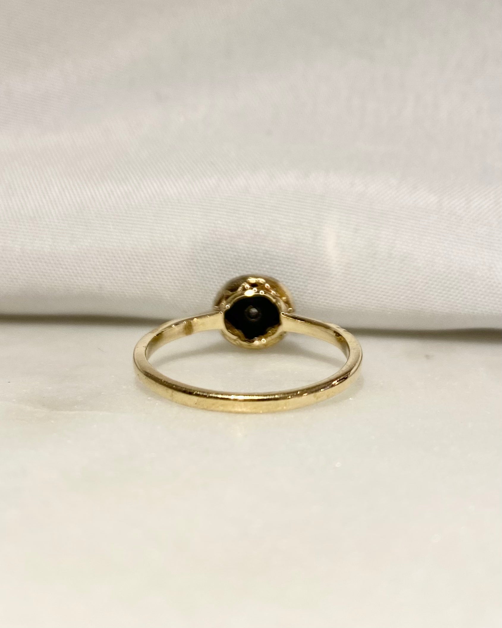 Bague Art-Déco Onyx & Diamants "Adèle"