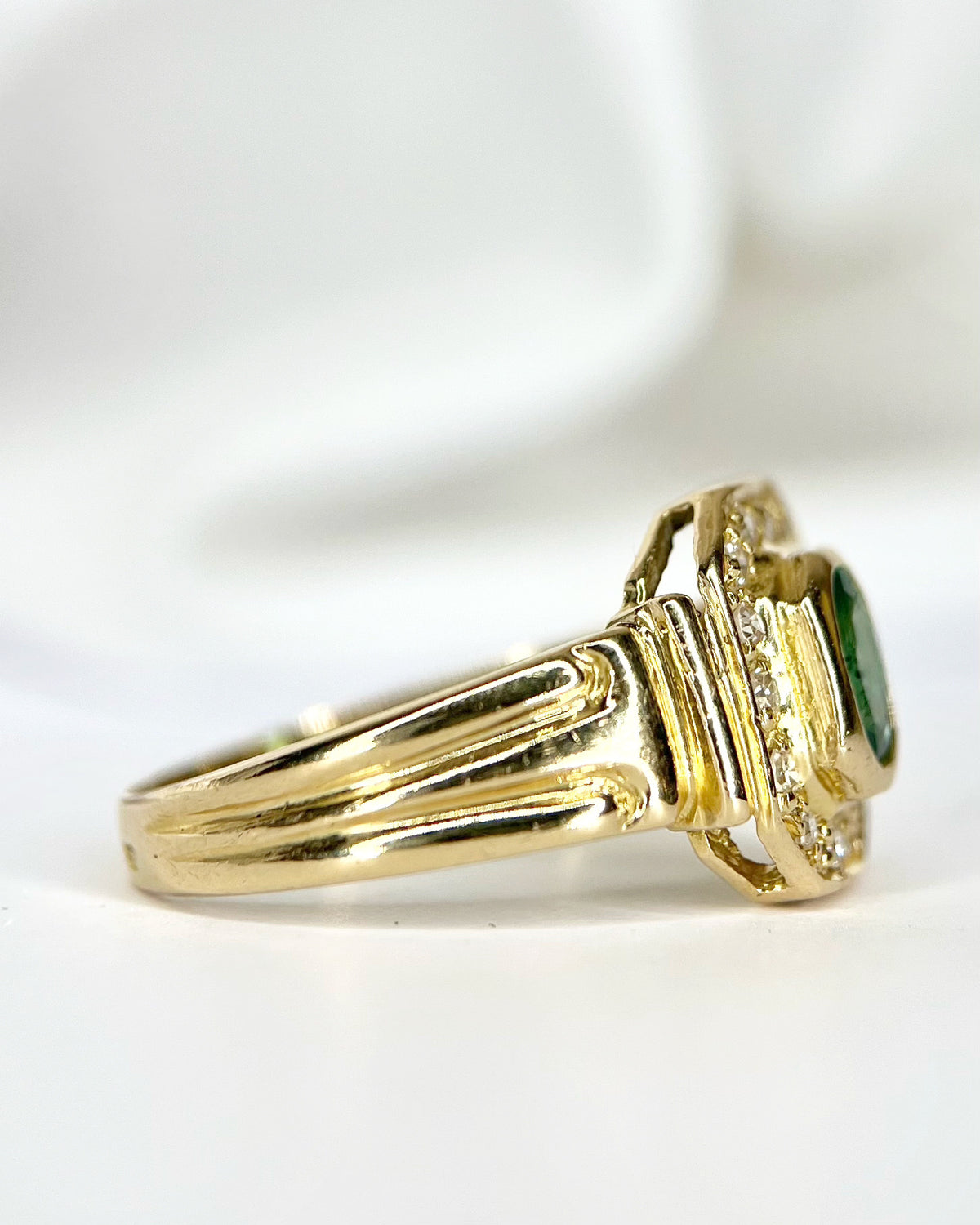 Bague Art-Déco Émeraude & Diamants "Eden"