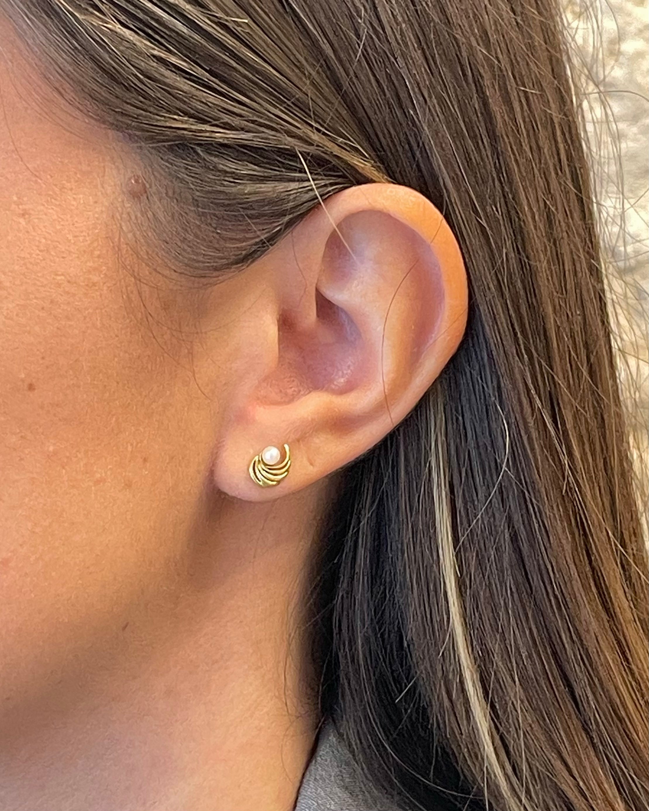 Pendientes de botón con perlas «Angelique»