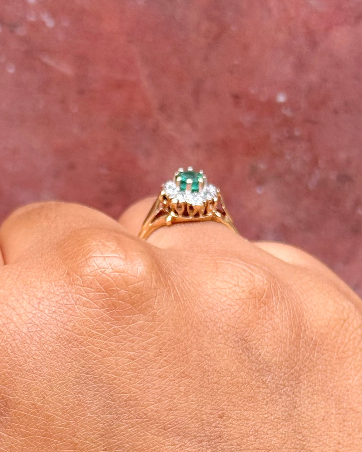Bague Marguerite Émeraude & Diamants "Claudia"