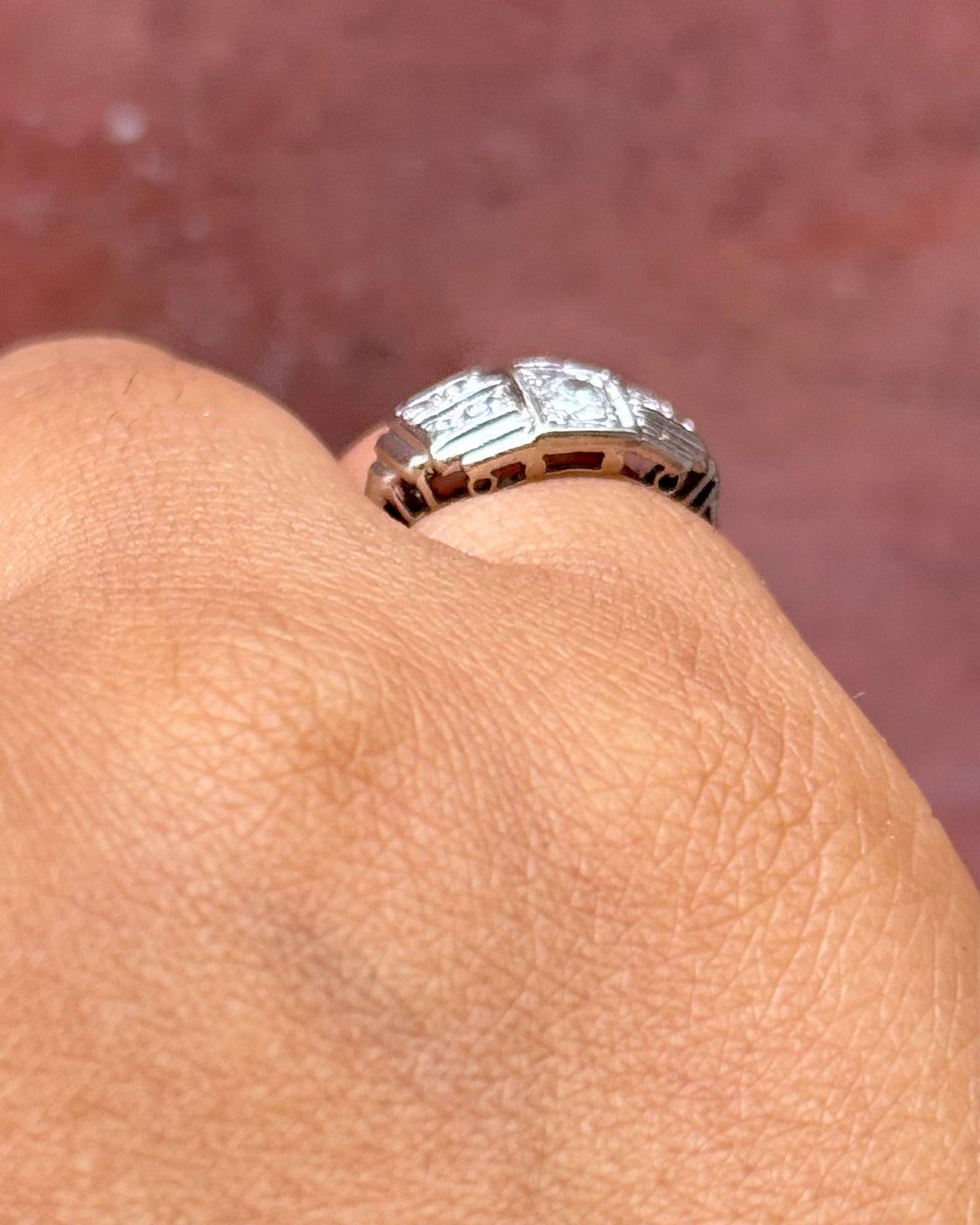 Art Deco diamond ring 0.58 carat "Bérénice"