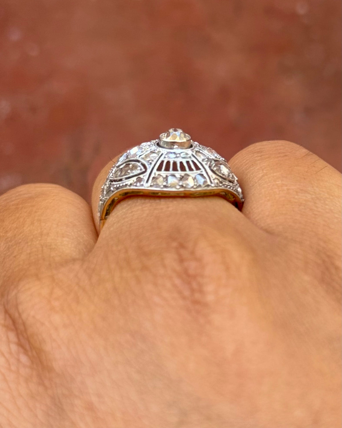Bague Art-Déco Diamants 0.87 carat "Zeya"