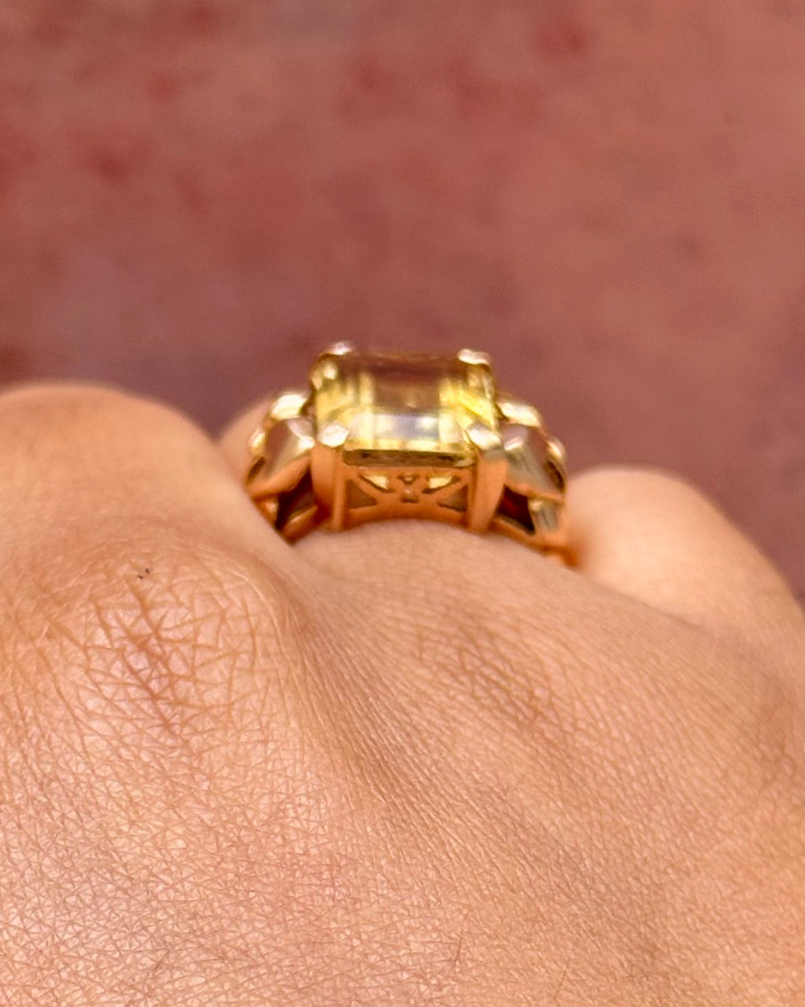 Bague Cocktail Citrine 5.04 carats & Or 18 carats 7.09g "Annette"