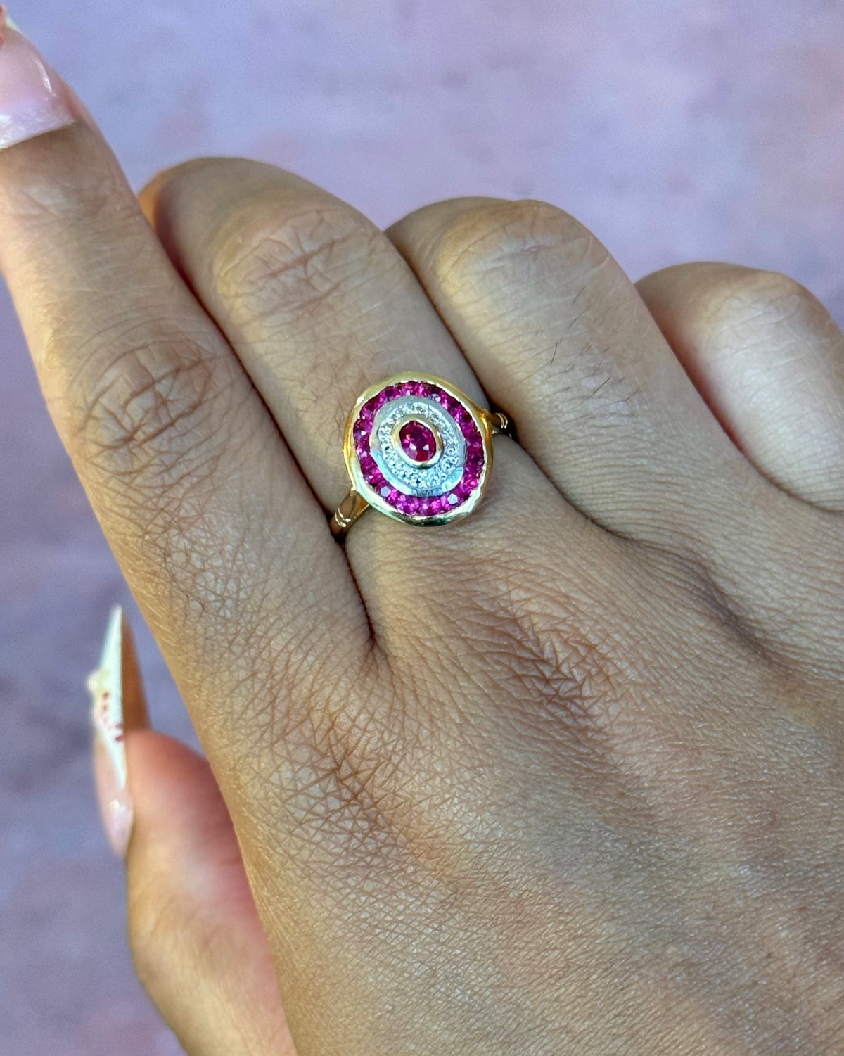 Bague Style Art-Déco Rubis 1.08 carat "Georgia"