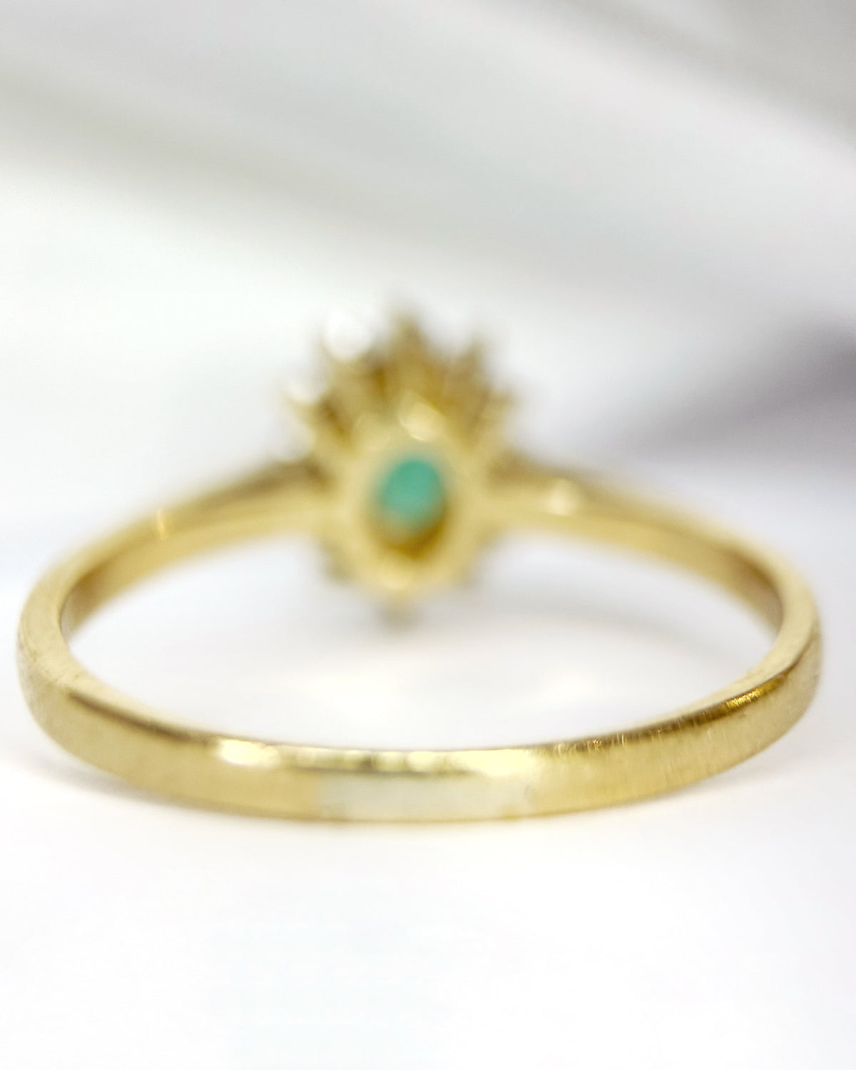 Bague Marguerite Émeraude & Diamants "Amélie"