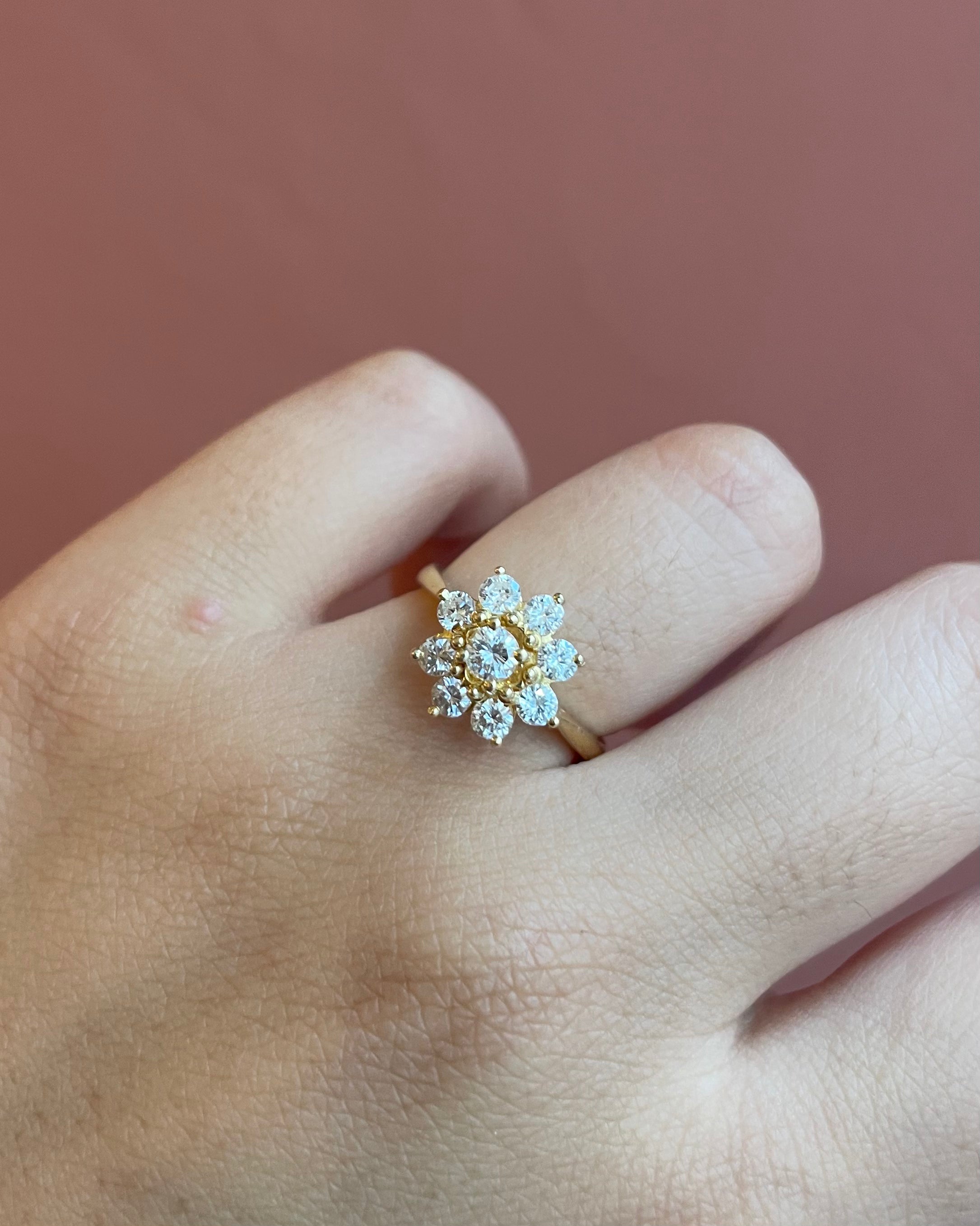 Bague Marguerite Diamants 0.71 carat “Linda”