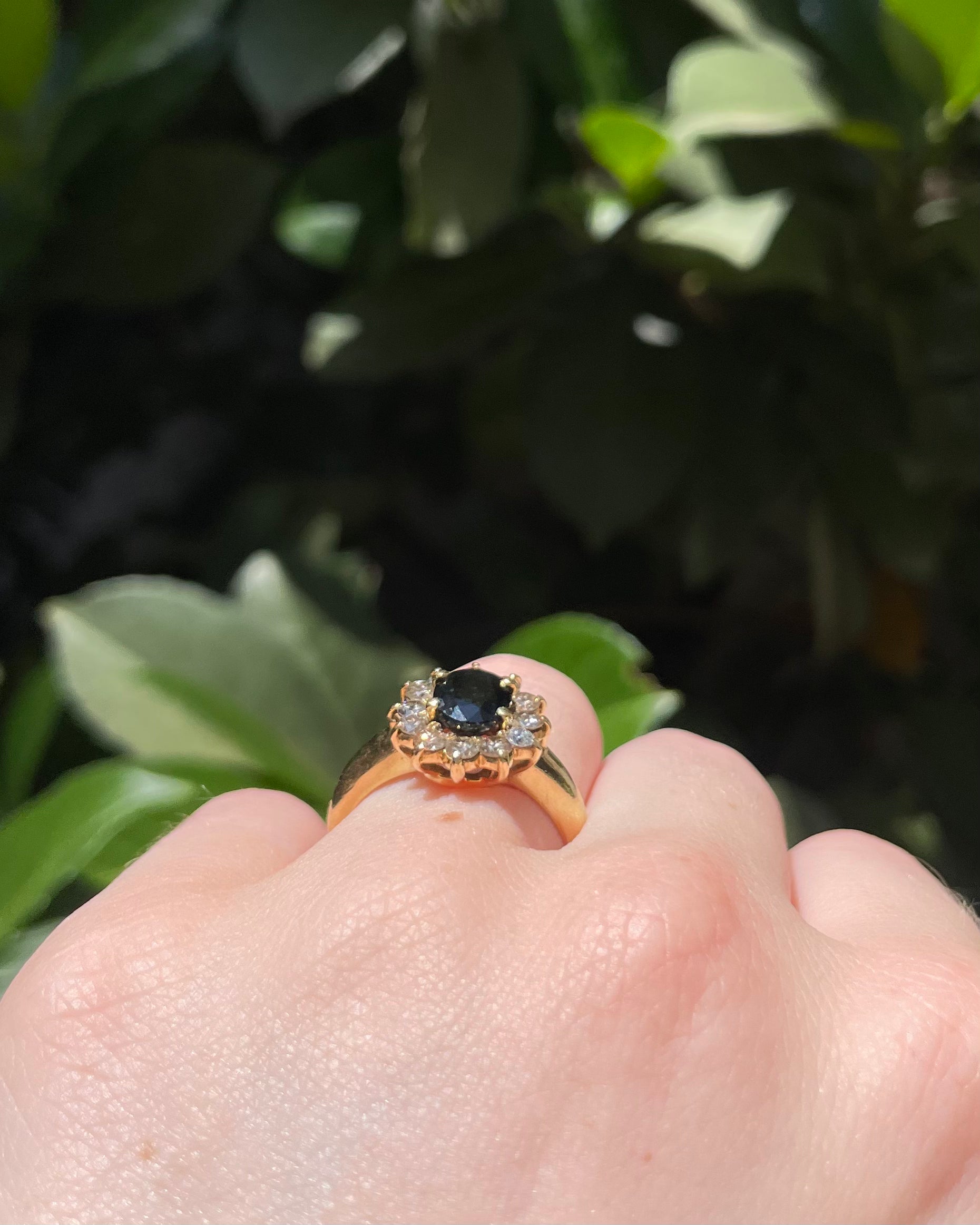 Bague Marguerite Saphir 1.65 carat & Diamants "Céleste"