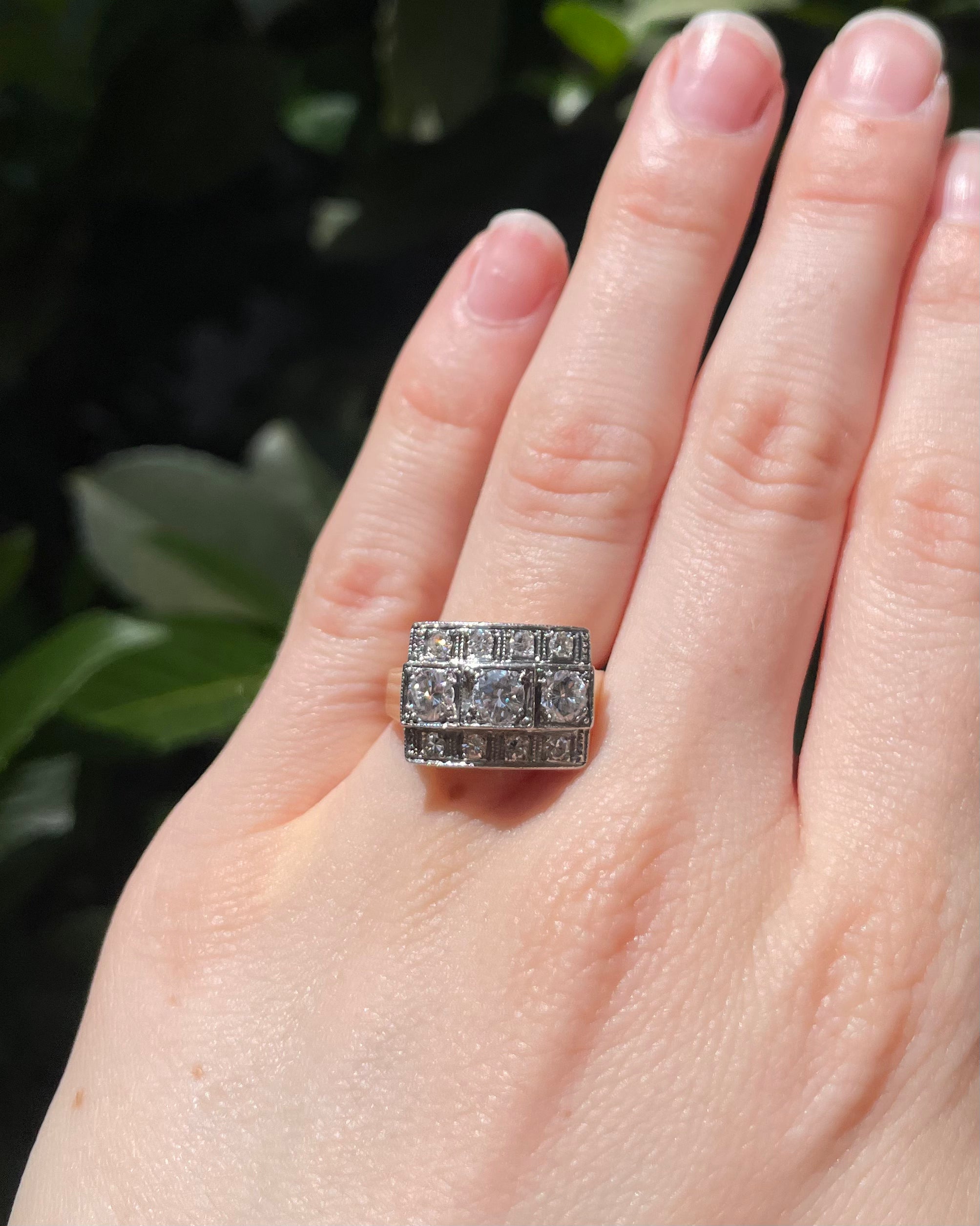 Tank Diamond Ring 1.05 carat "Léontine"